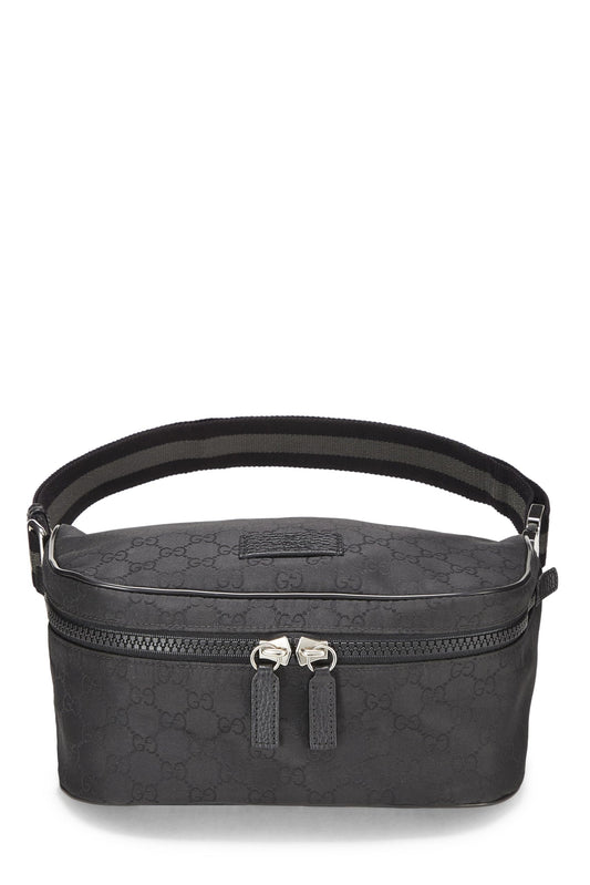 Gucci, Black Original GG Nylon Zip Waist Pouch, Black