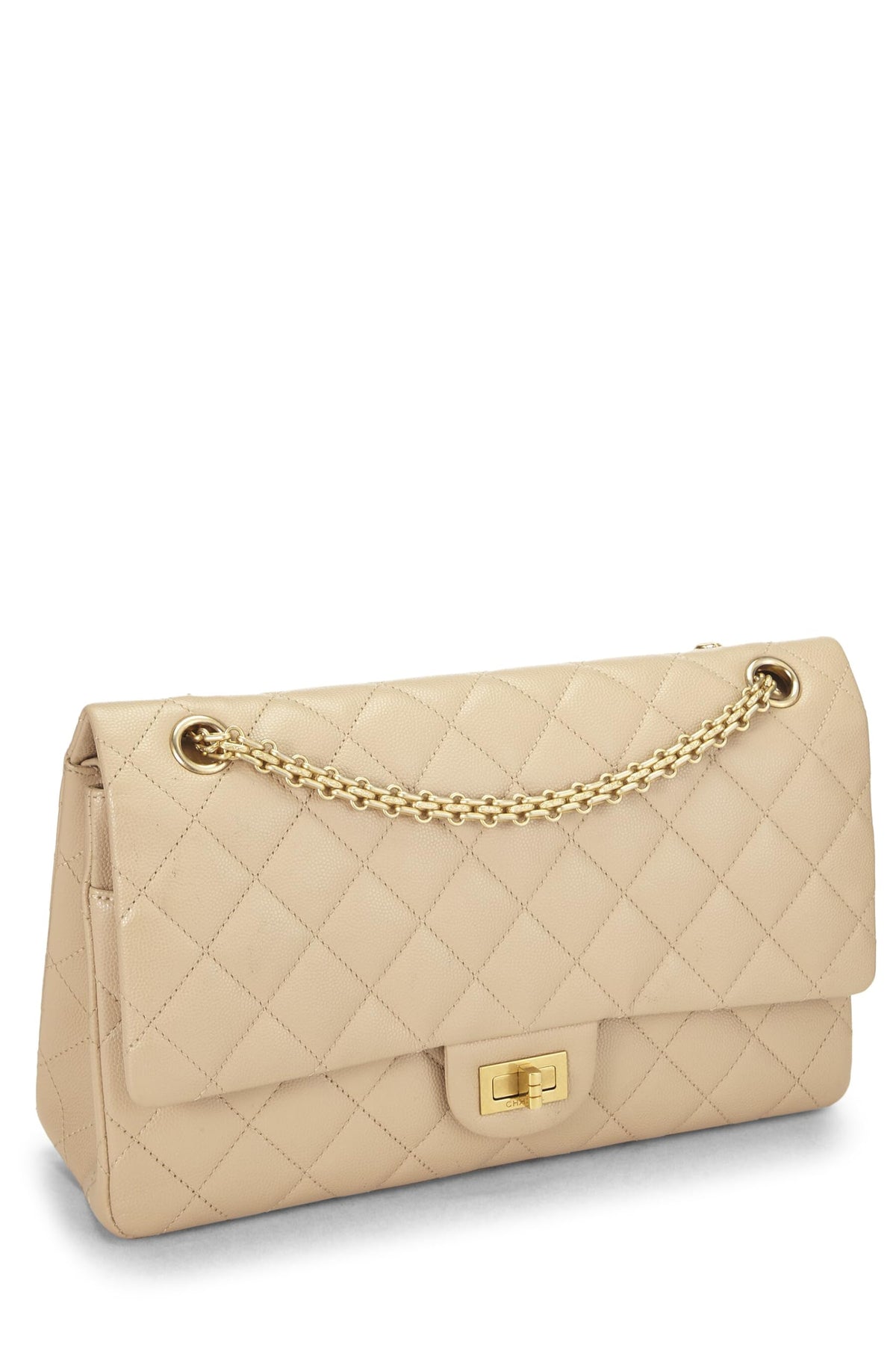 Chanel,  Beige Quilted Caviar 2.55 Reissue Flap 226, Beige