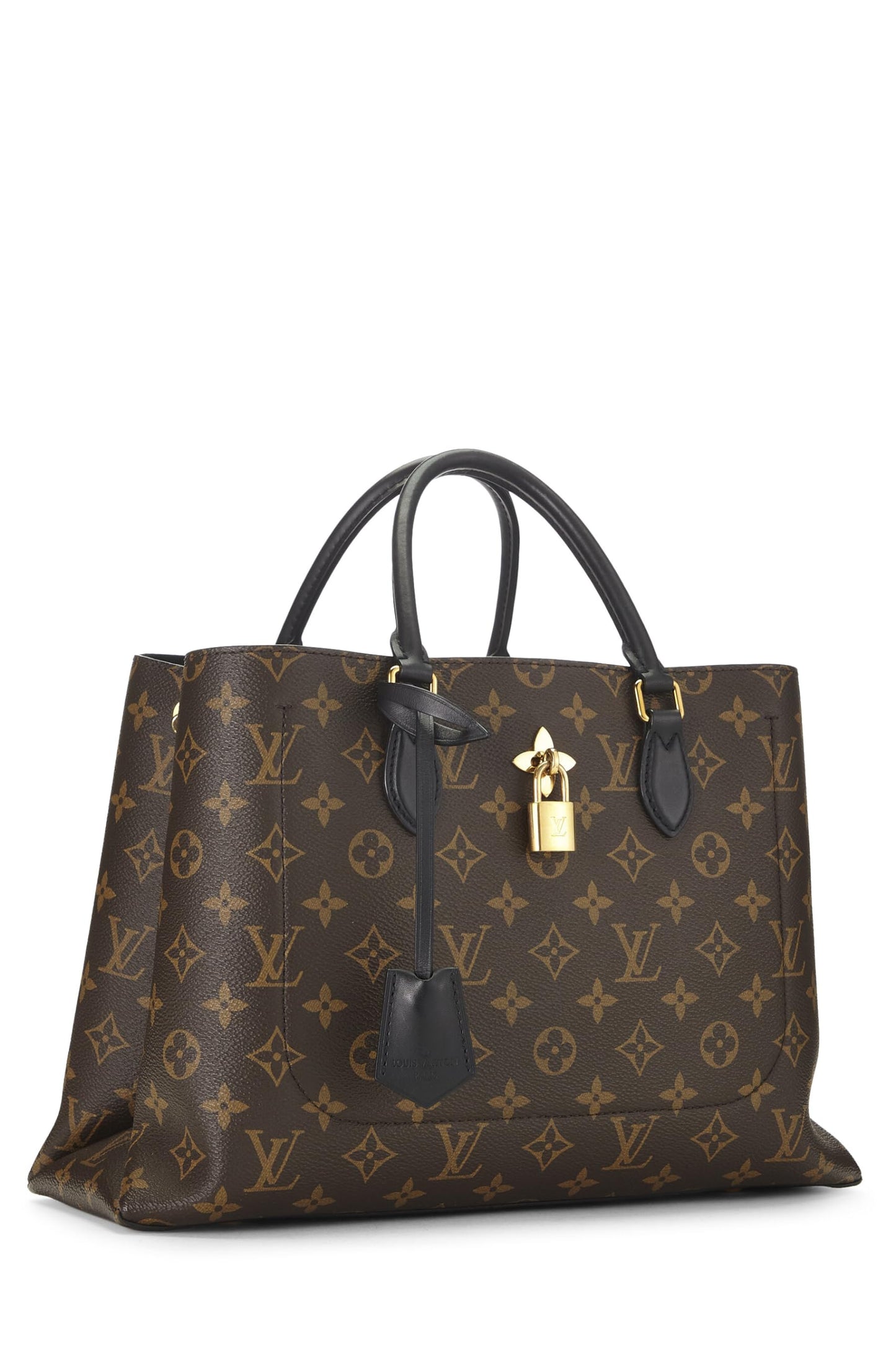 Louis Vuitton,  Black Monogram Canvas Flower Tote, Black