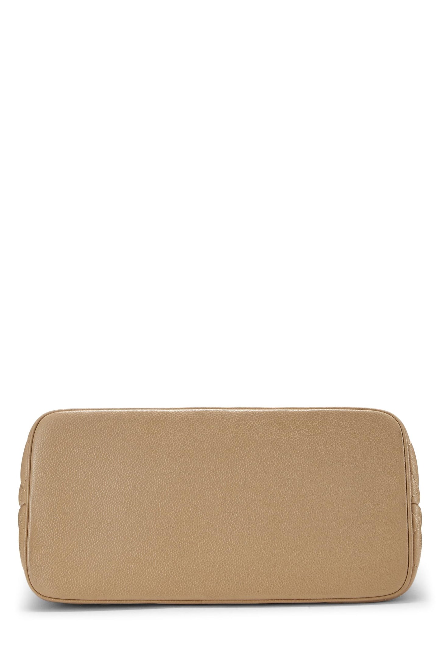 Chanel,  Beige Quilted Caviar Medallion Tote, Beige