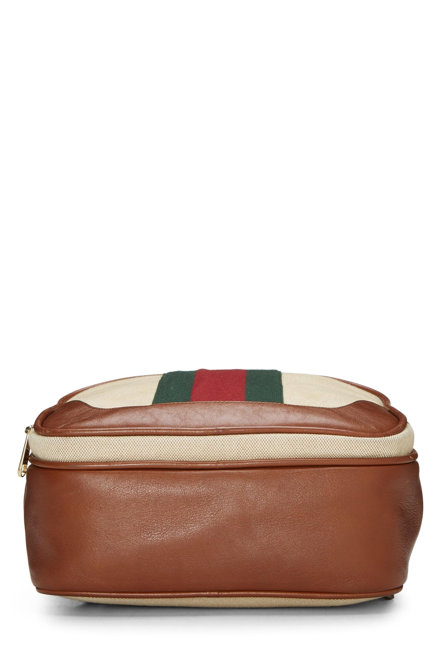 Gucci, Beige Canvas Web Backpack, Brown