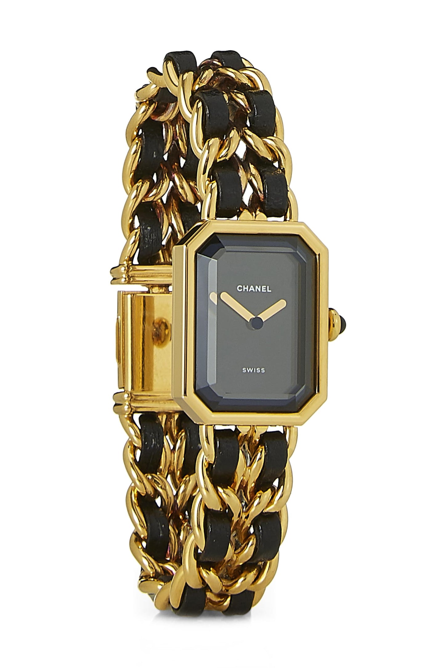 Chanel,  Black & Gold Premiere Watch Medium, Black