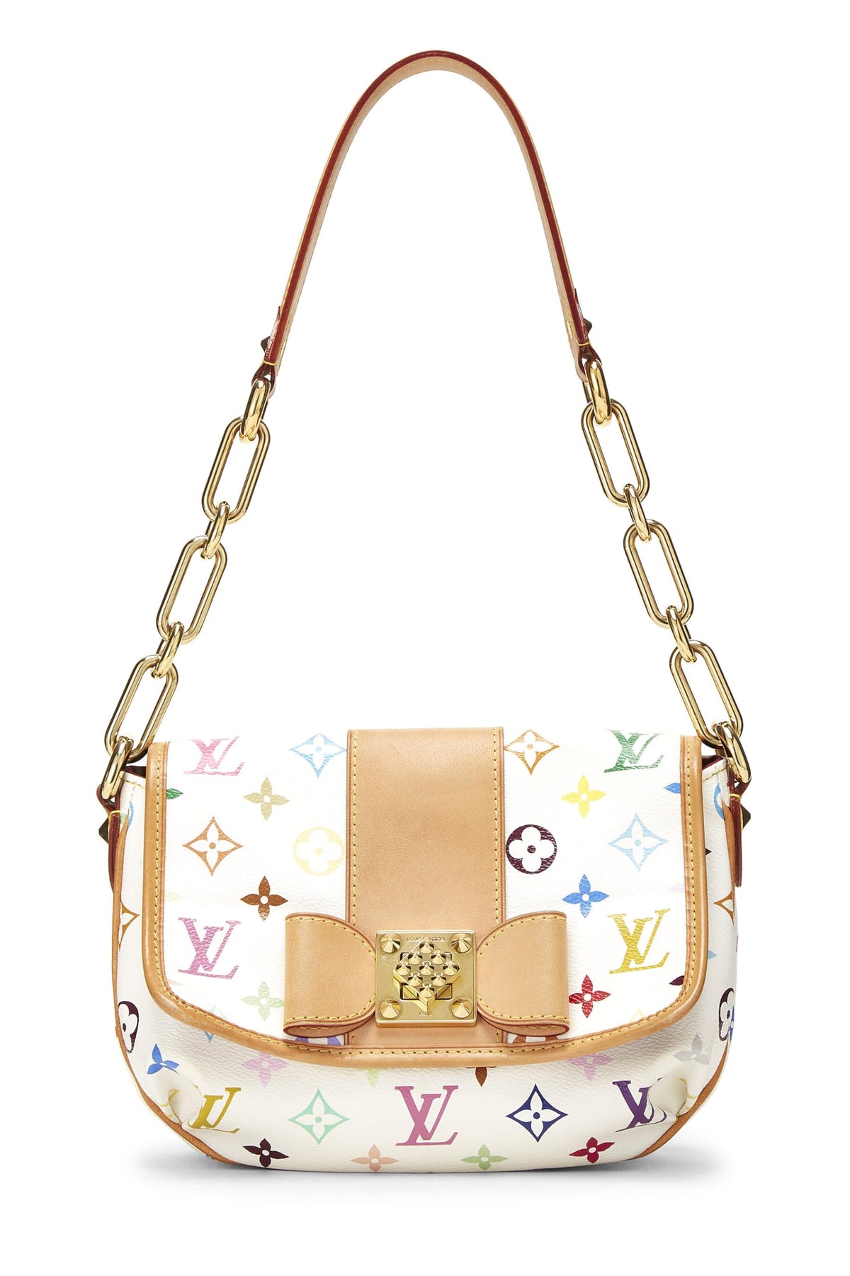 Louis Vuitton,  Takashi Murakami x Louis Vuitton White Monogram Multicolore Patty, White