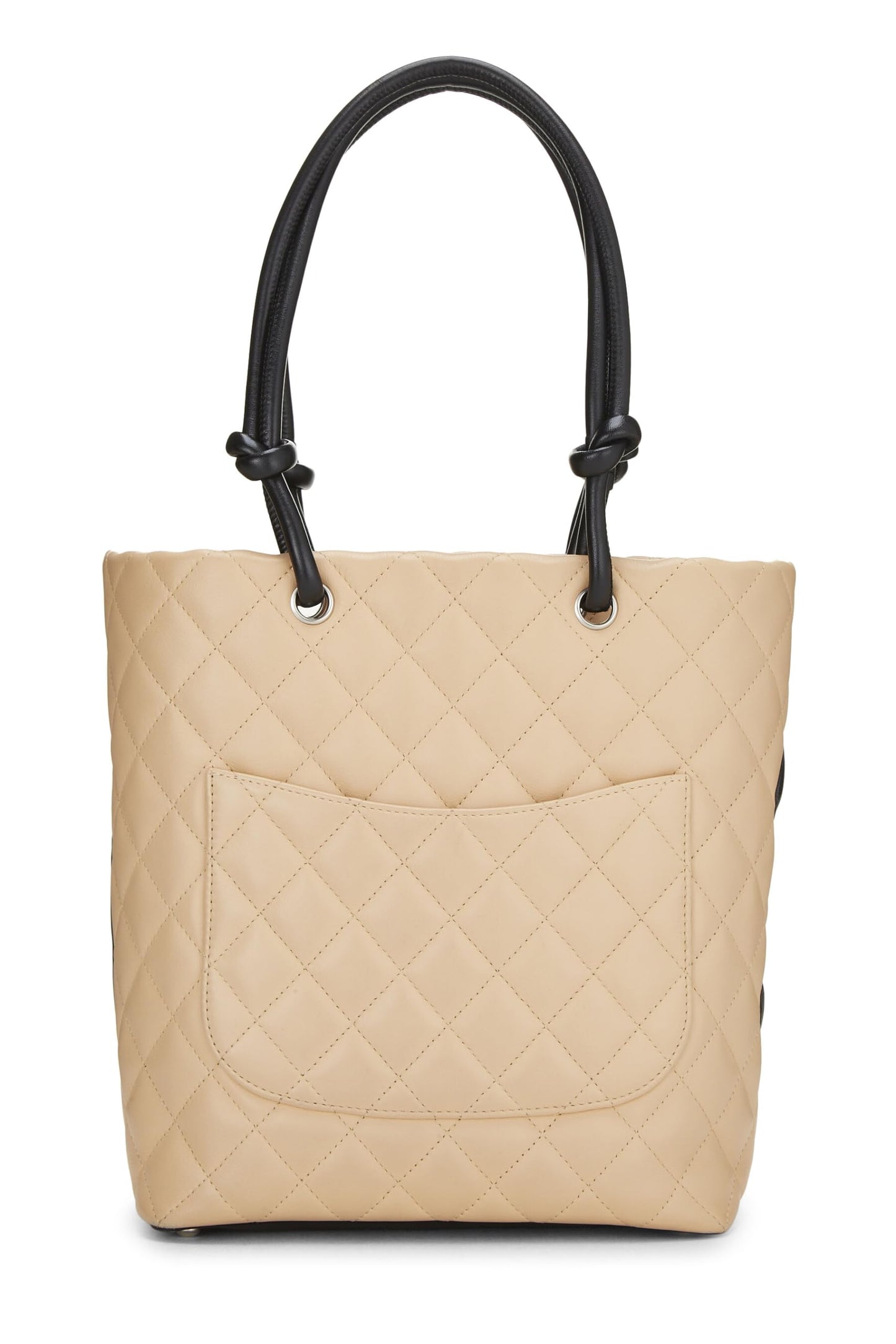 Chanel,  Beige Quilted Calfskin Cambon Ligne Tote Small, Beige