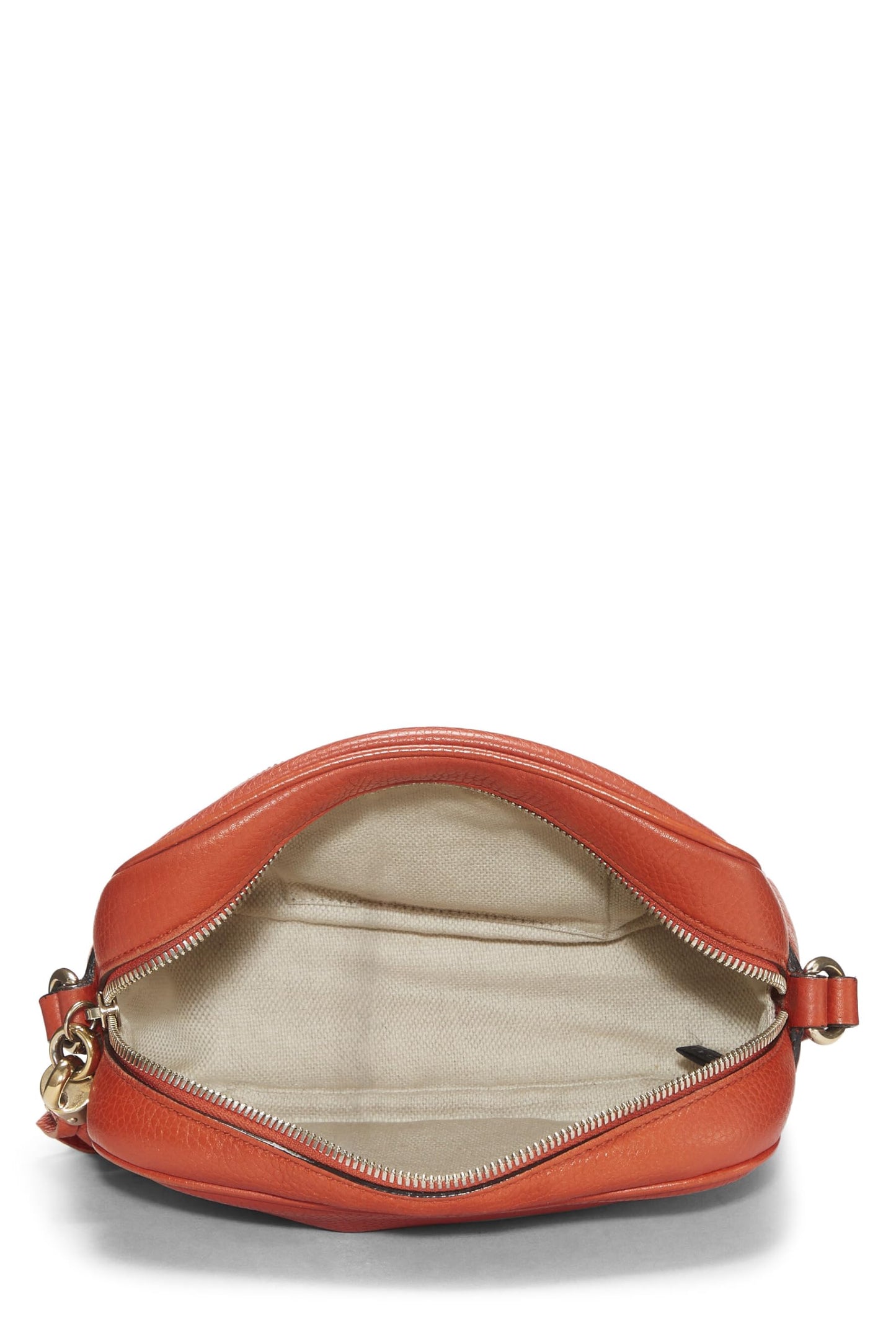 Gucci, Orange Grained Leather Soho Disco, Orange