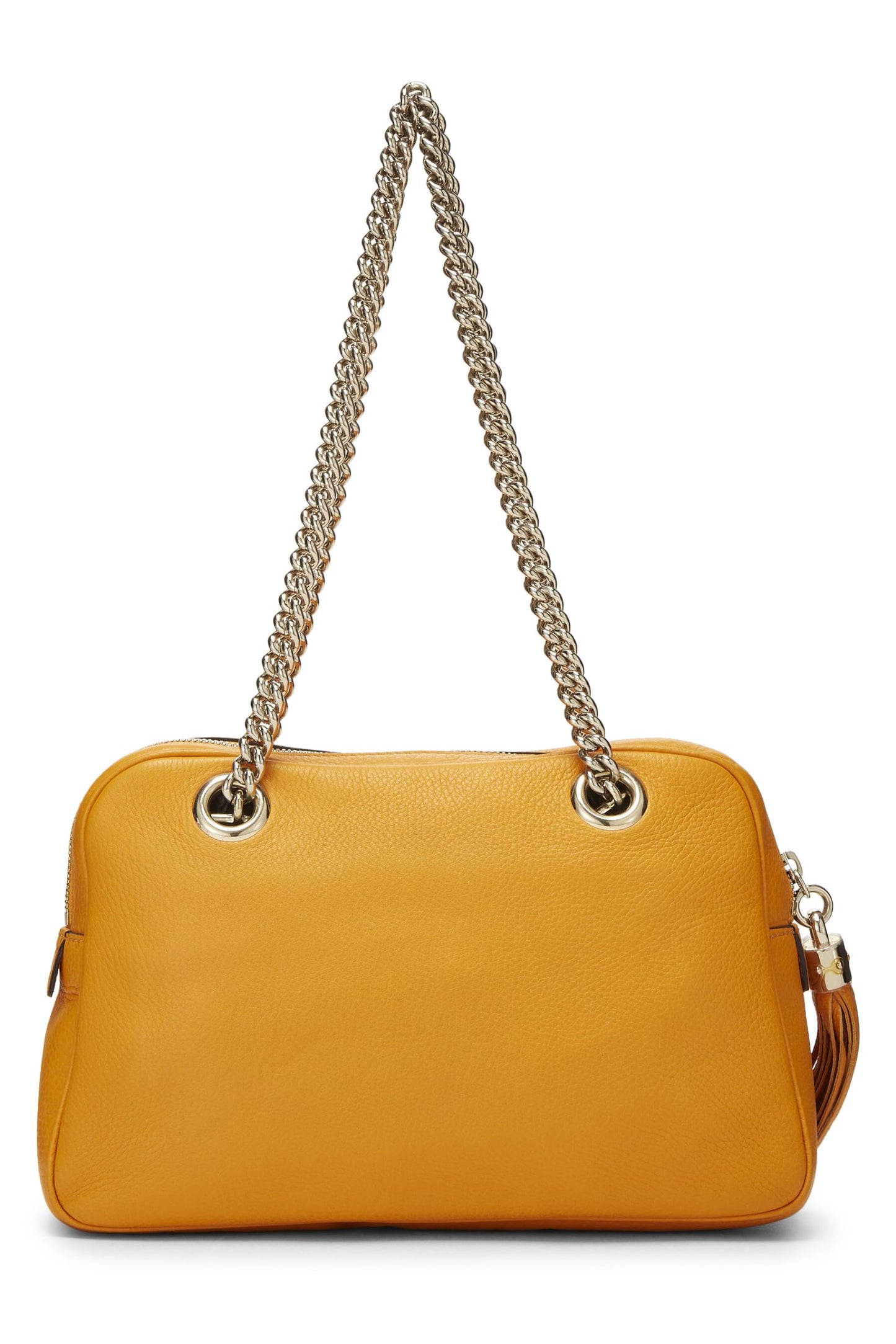 Gucci, Orange Leather Soho Chain Shoulder Bag, Orange