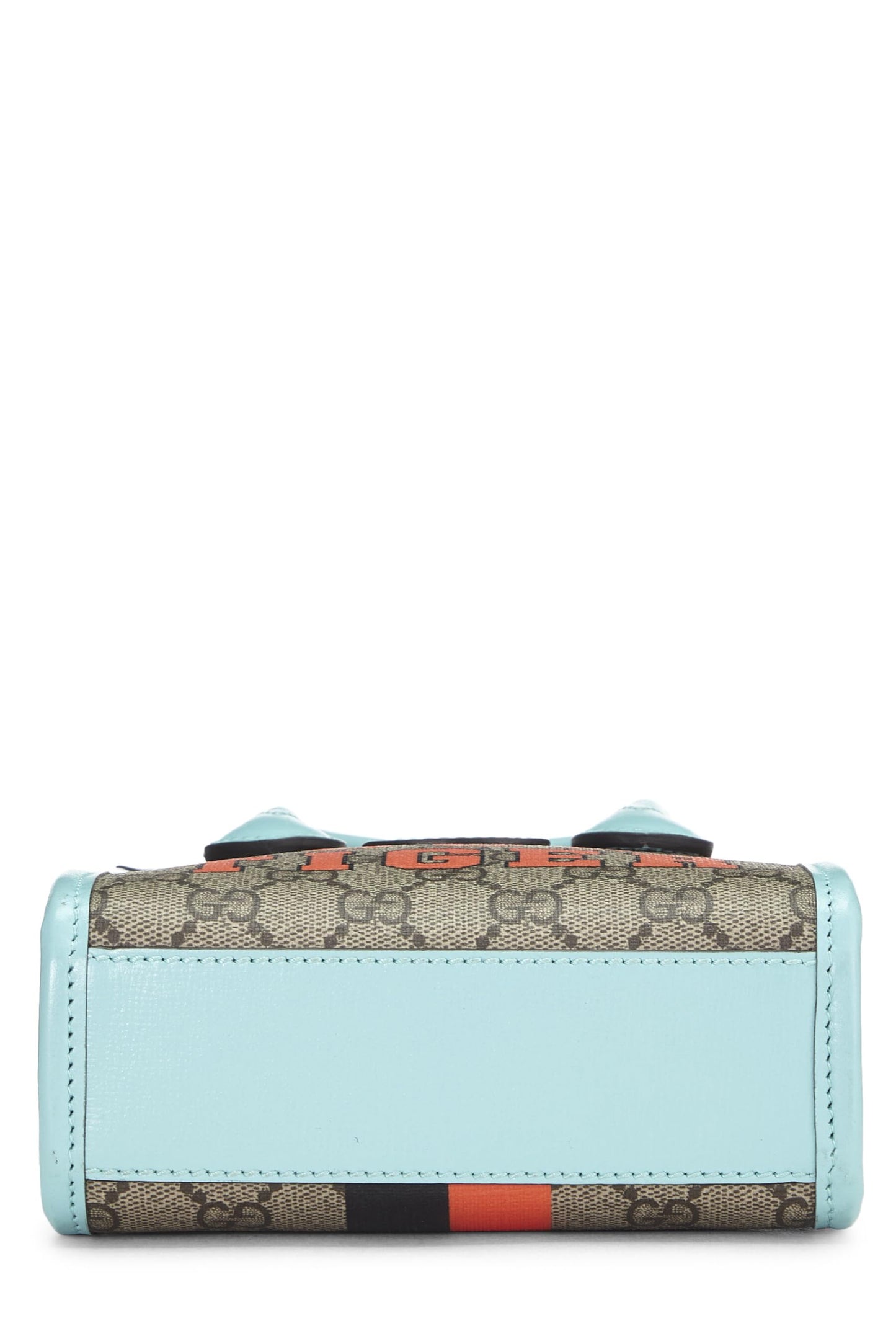 Gucci, Turquoise Original GG Supreme Canvas Tiger Tote Mini, Navy