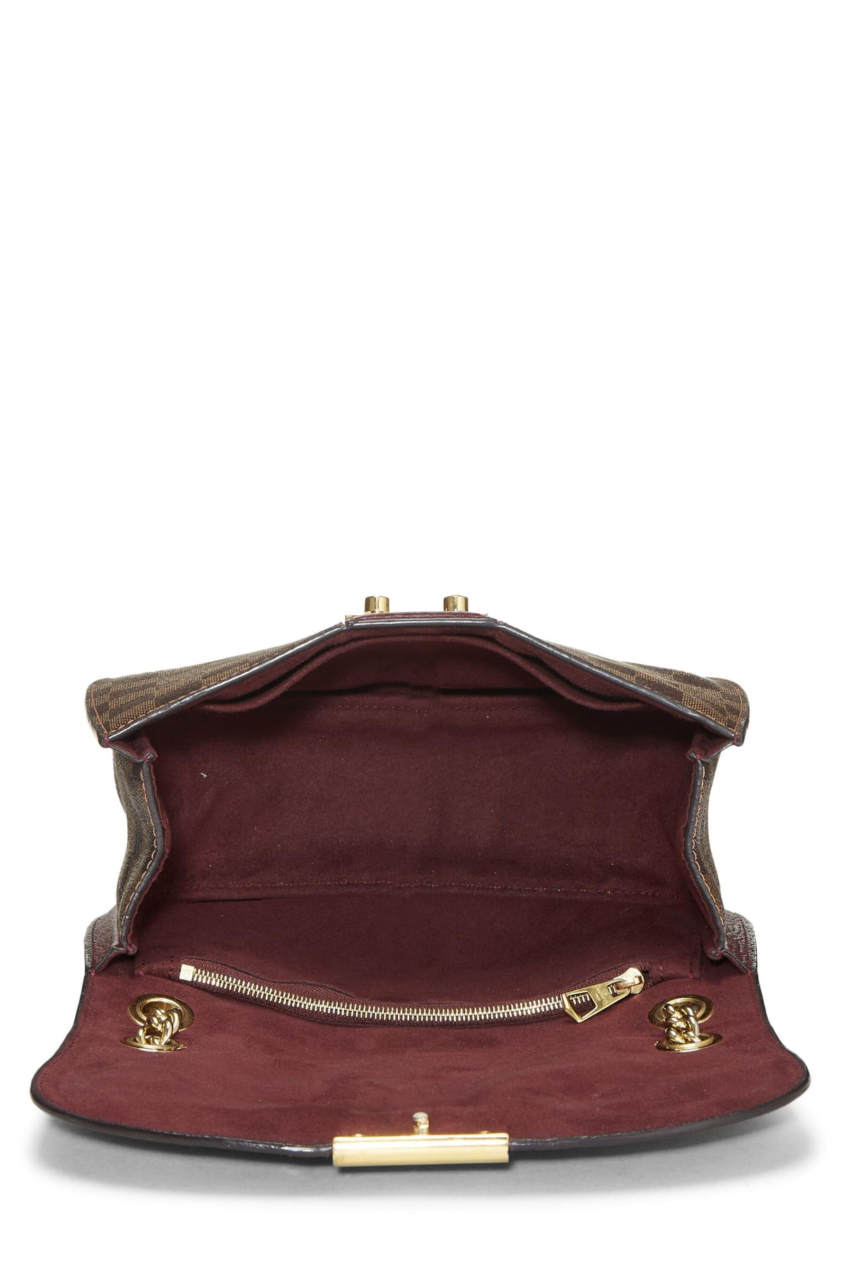 Louis Vuitton,  Black Damier Ebene Wight, Burgundy