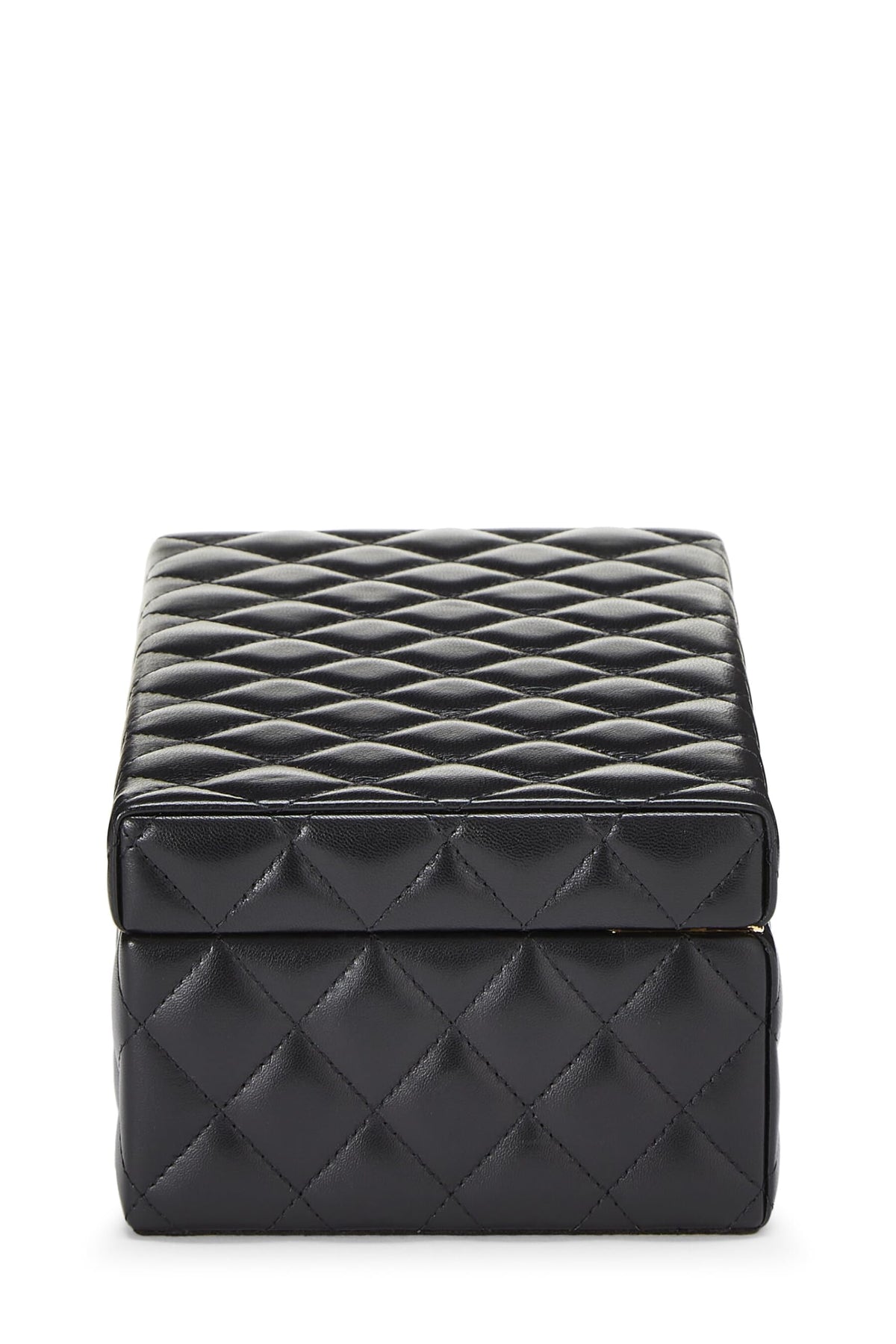 Chanel,  Black Quilted Lambskin Jewelry Chest Small, Black