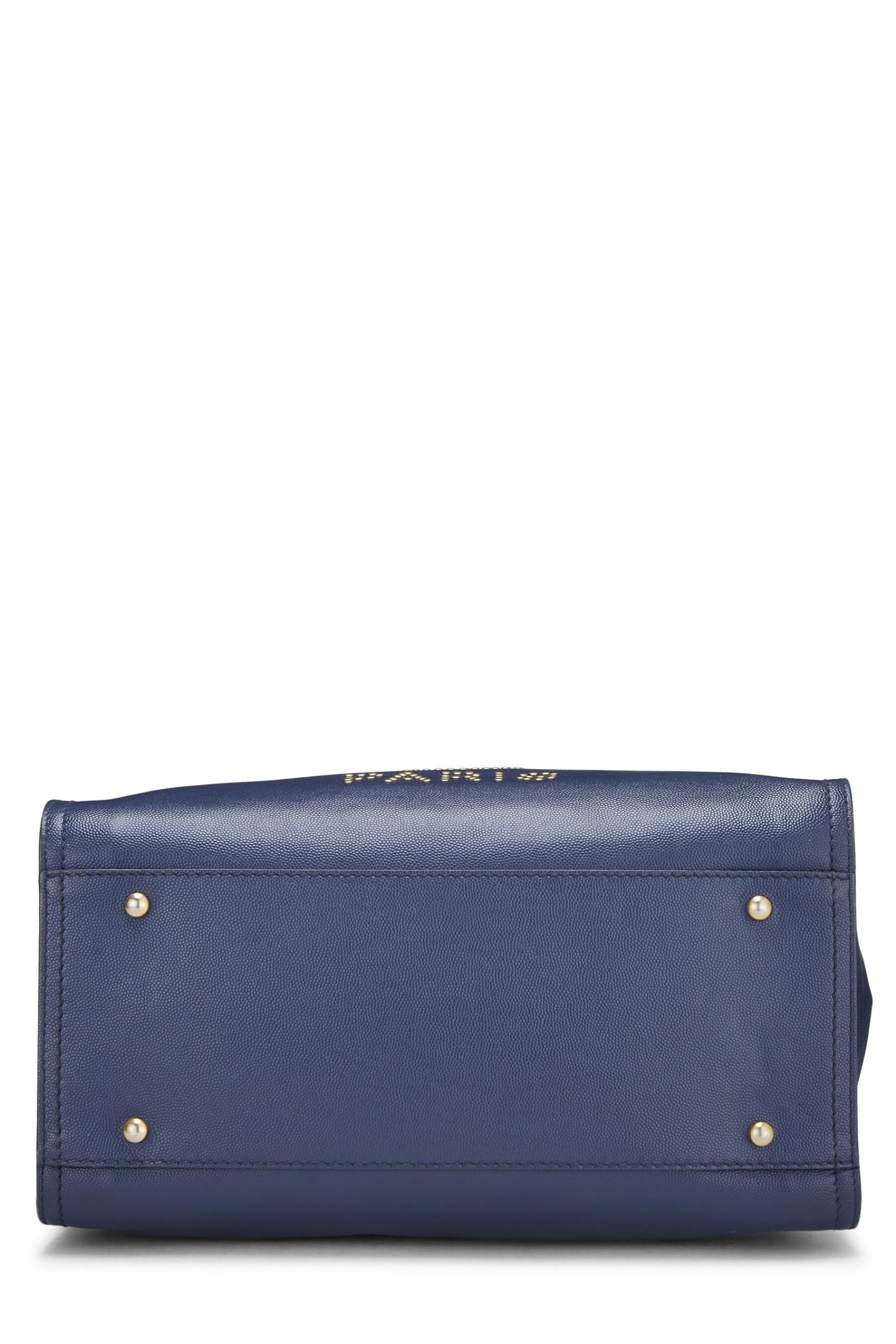 Chanel,  Blue Caviar Studded Deauville Shopping Tote Medium, Blue