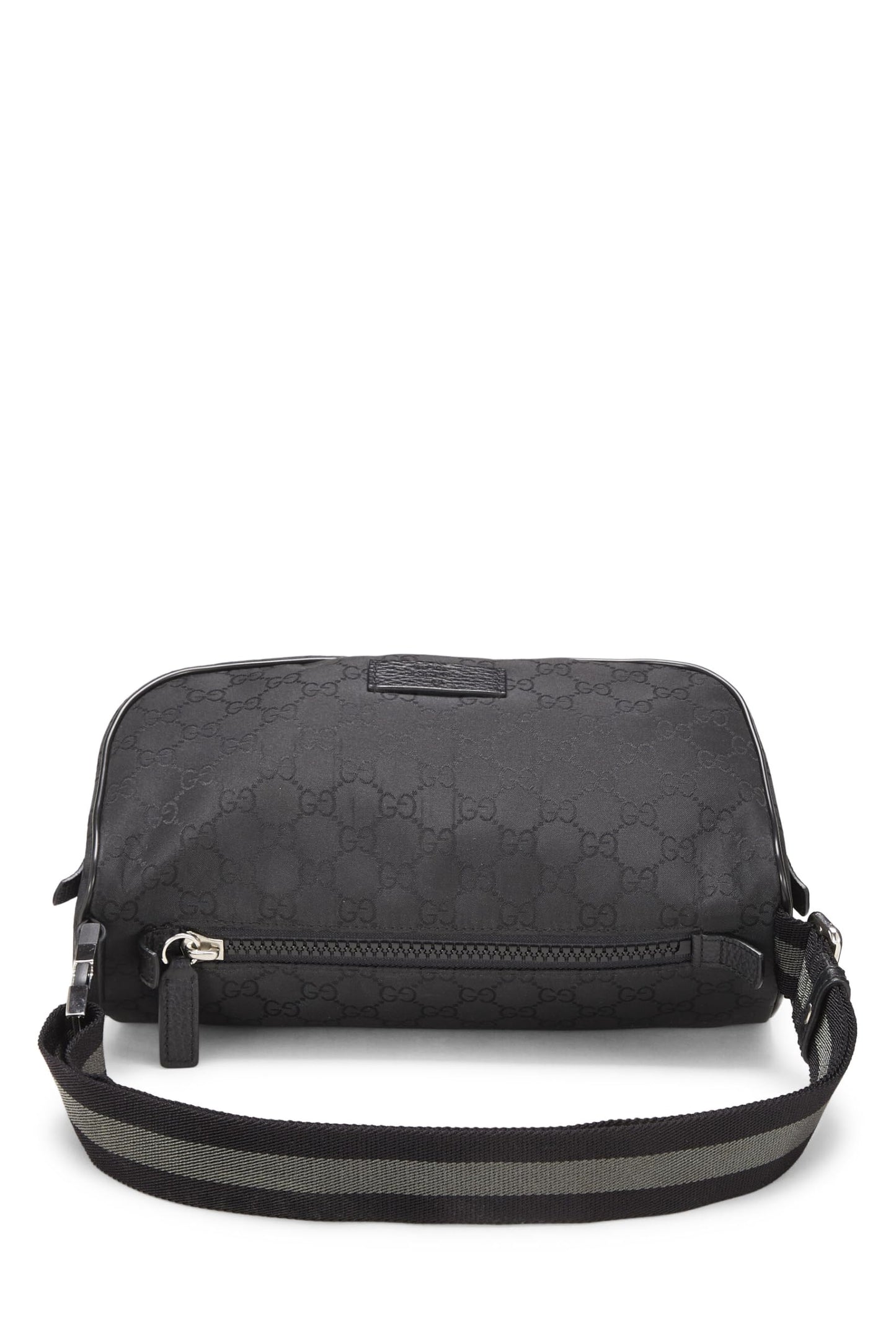 Gucci, Black Original GG Nylon Zip Waist Pouch, Black