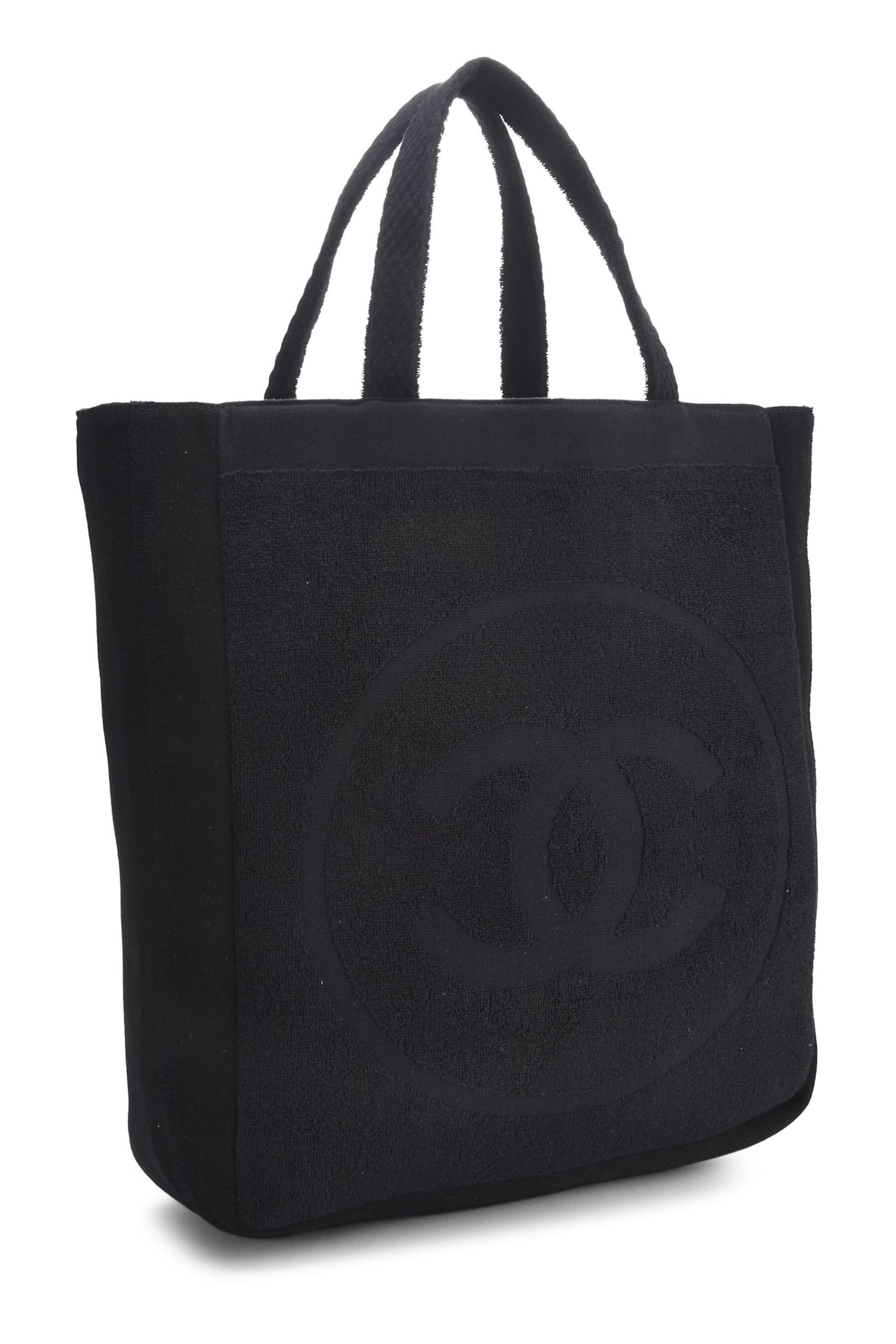 Chanel,  Black Terry Cloth 'CC' Beach Set, Black