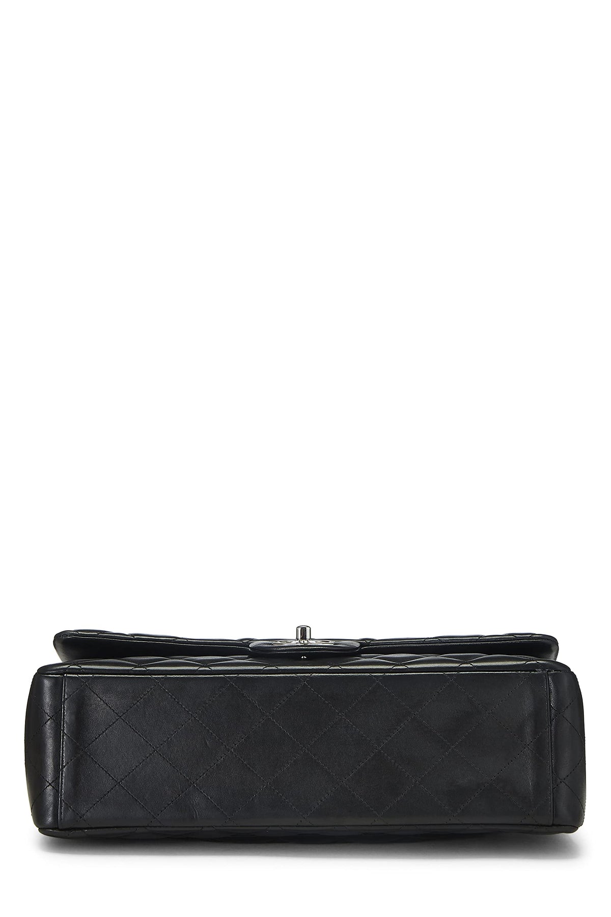 Chanel,  Black Quilted Lambskin New Classic Double Flap Maxi, Black