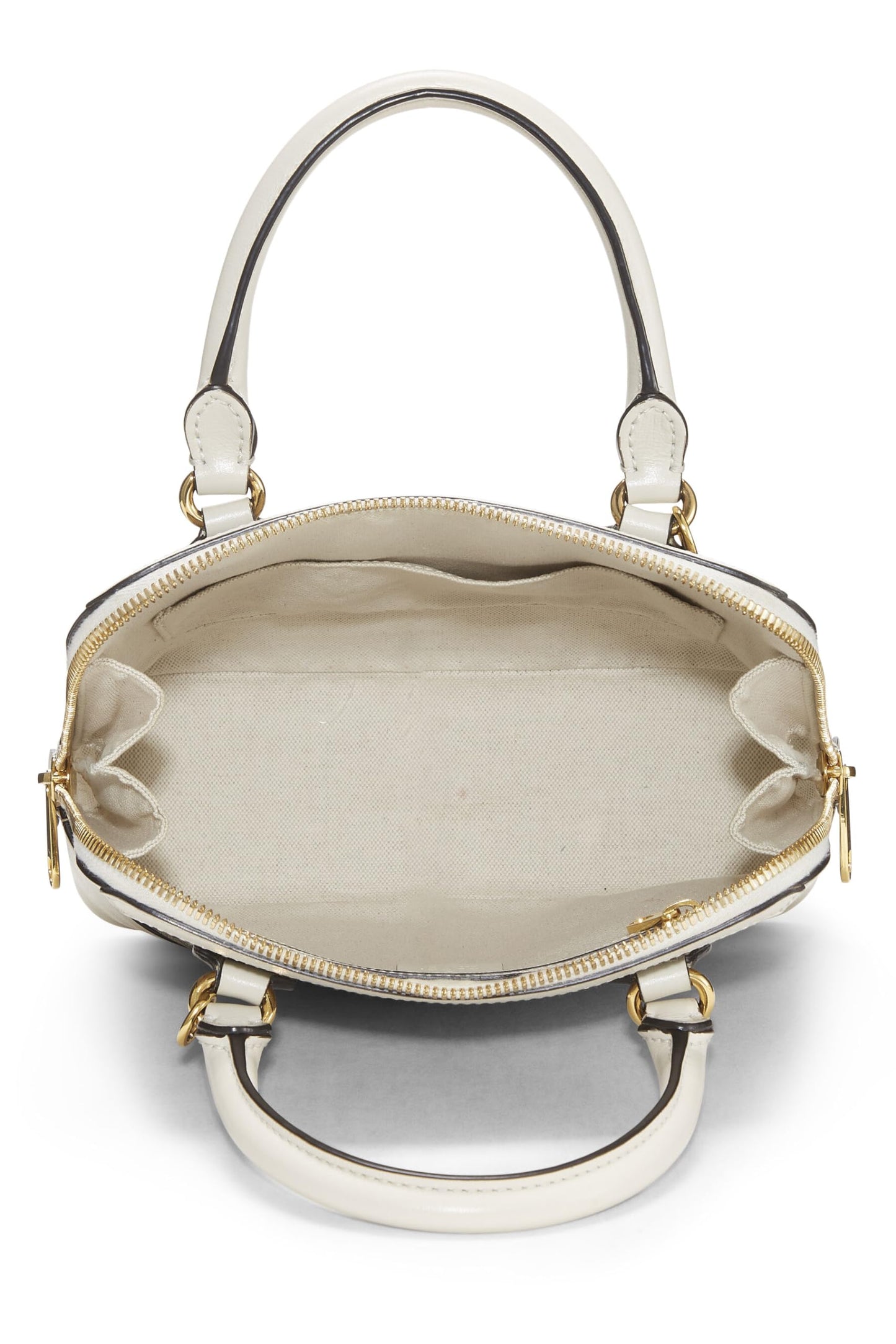 Gucci, White Original GG Supreme Canvas Horsebit Handbag Small, White