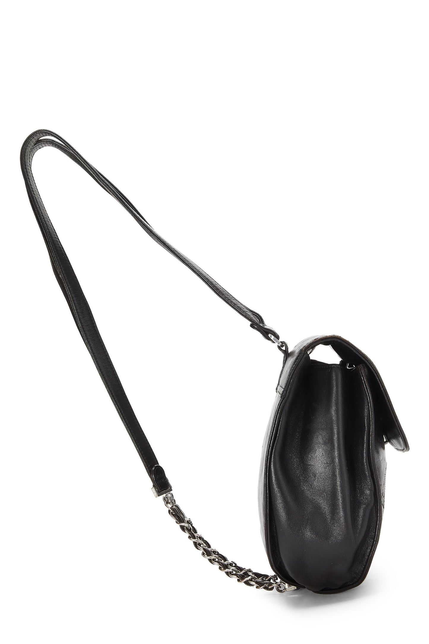 Chanel,  Black Lambskin 'CC' Backpack, Black
