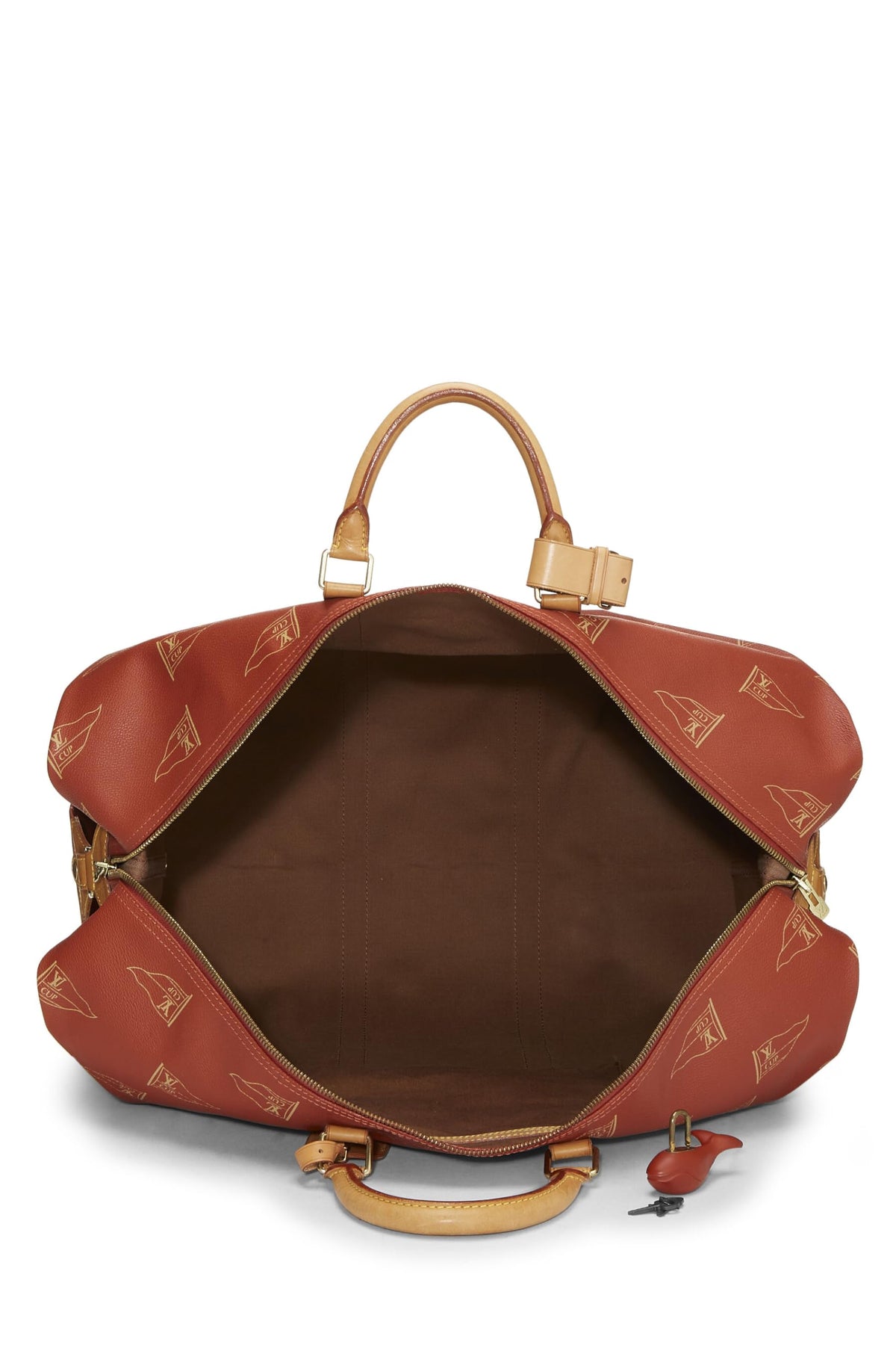 Louis Vuitton,  Red Coated Canvas America's Cup Sac Cabourg, Red