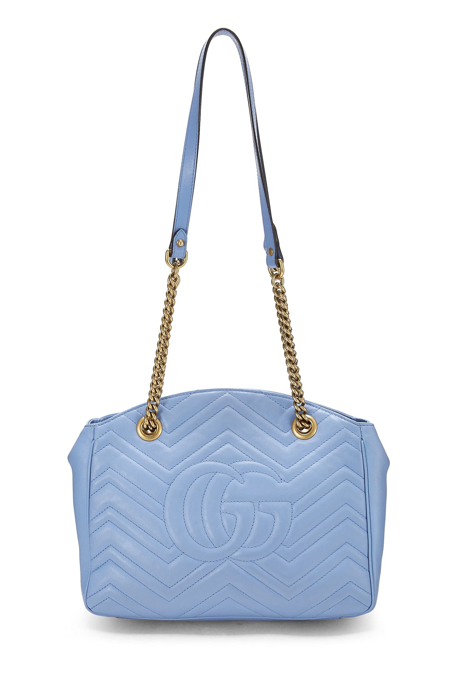 Gucci, Blue Leather GG Marmont Tote, Blue