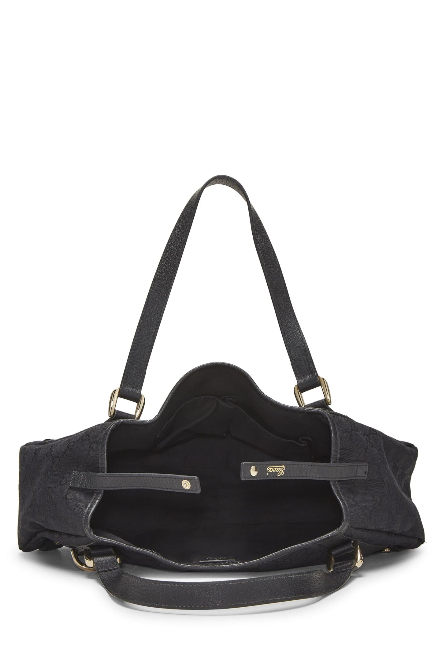 Gucci, Black Original GG Canvas Abbey Tote, Black