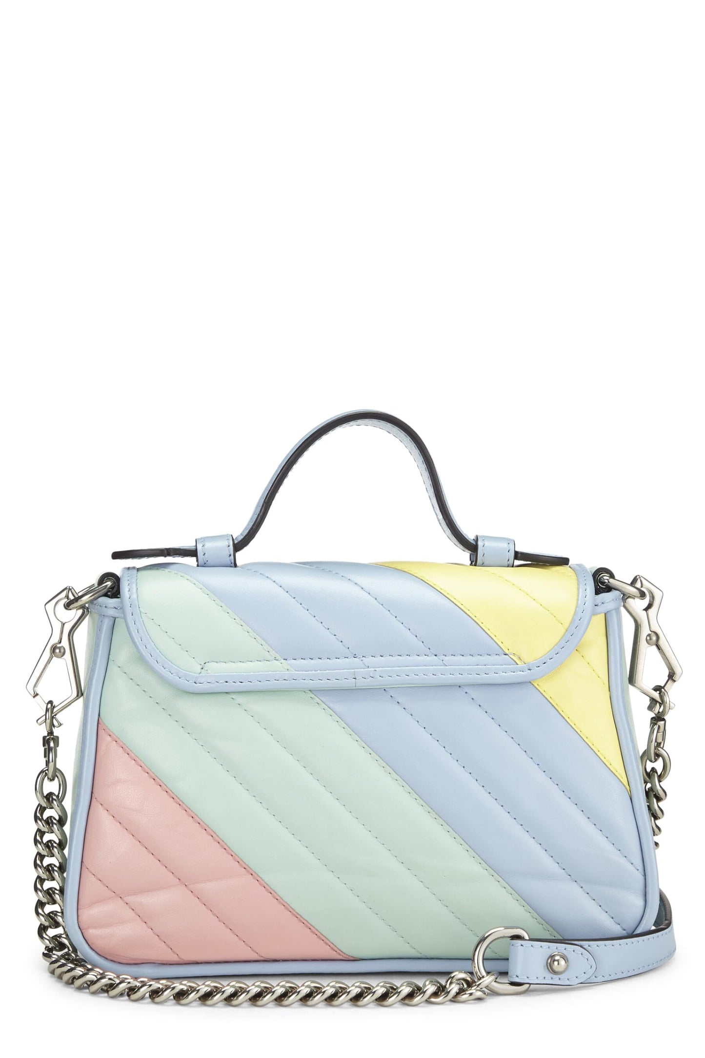 Gucci, Multicolor Leather Marmont Top Handle Flap Bag Mini, Multi