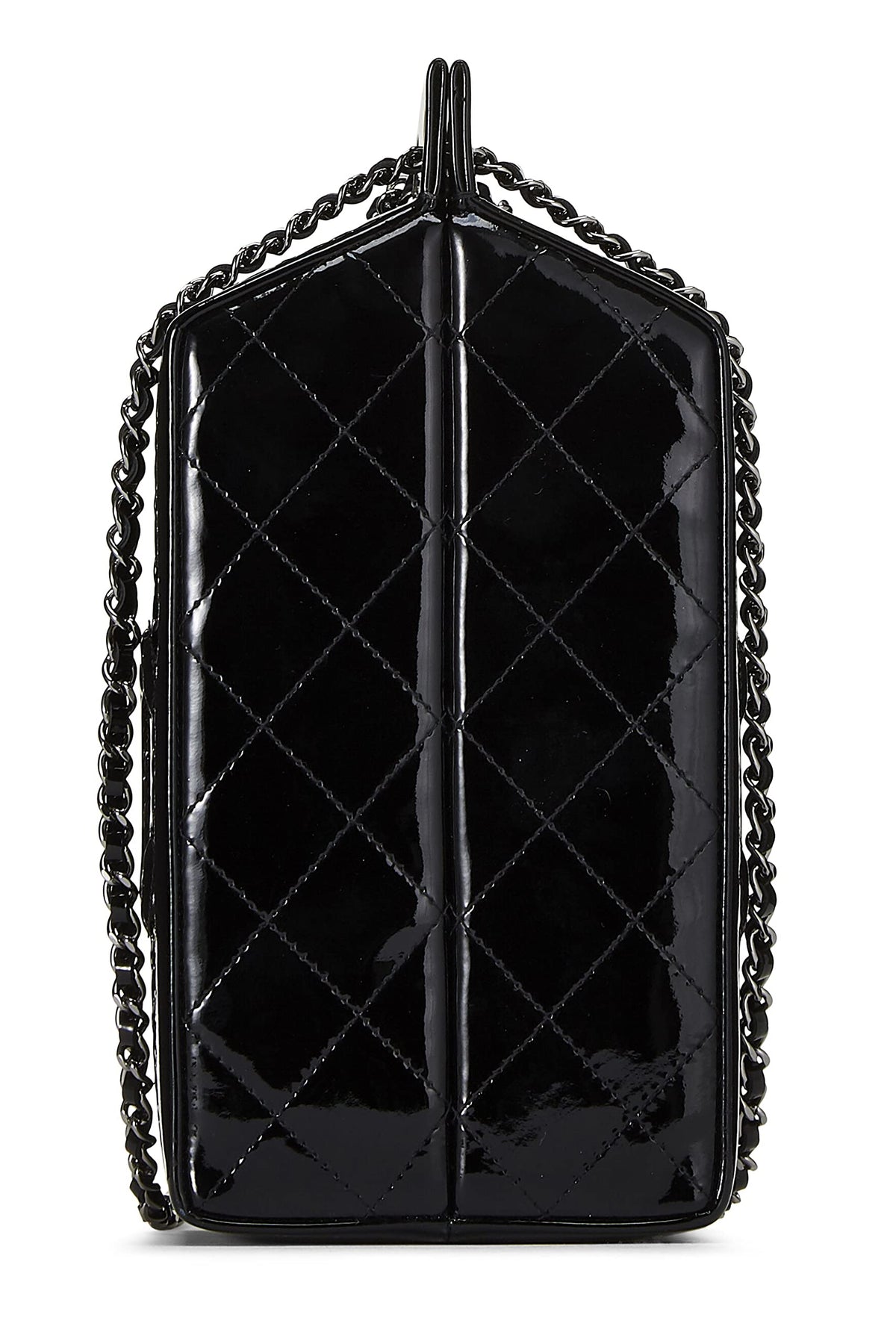 Chanel,  Black Patent Leather Milk Carton Bag, Black