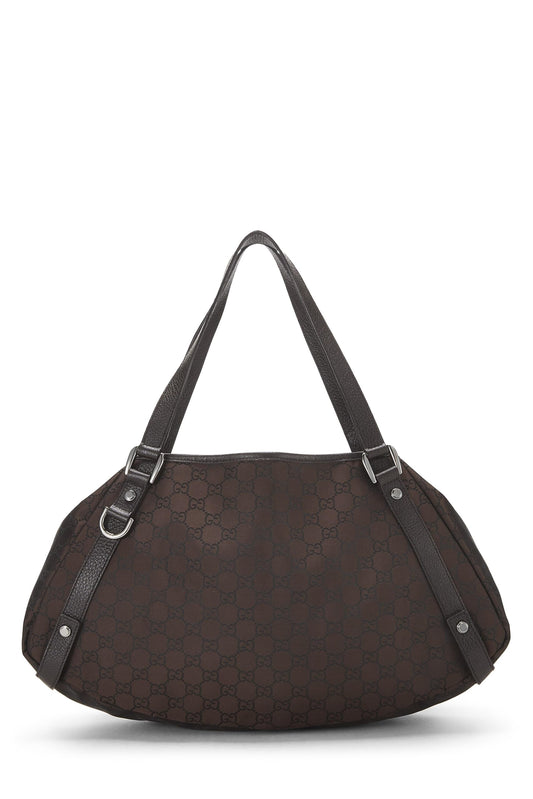 Gucci, Brown GG Nylon Abbey Tote Large, Brown