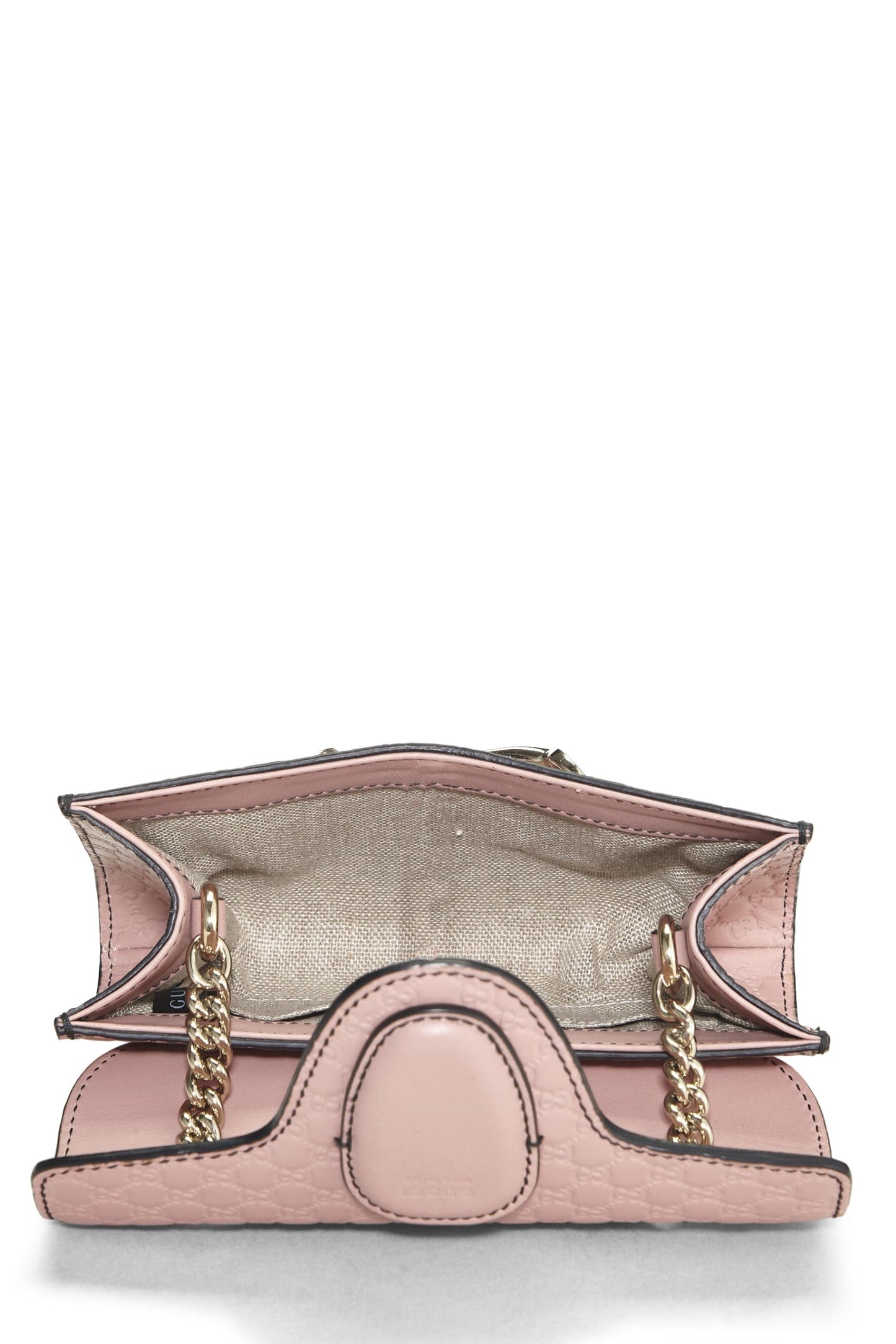 Gucci, Pink Microguccissima Leather Emily Chain Crossbody Bag, Pink