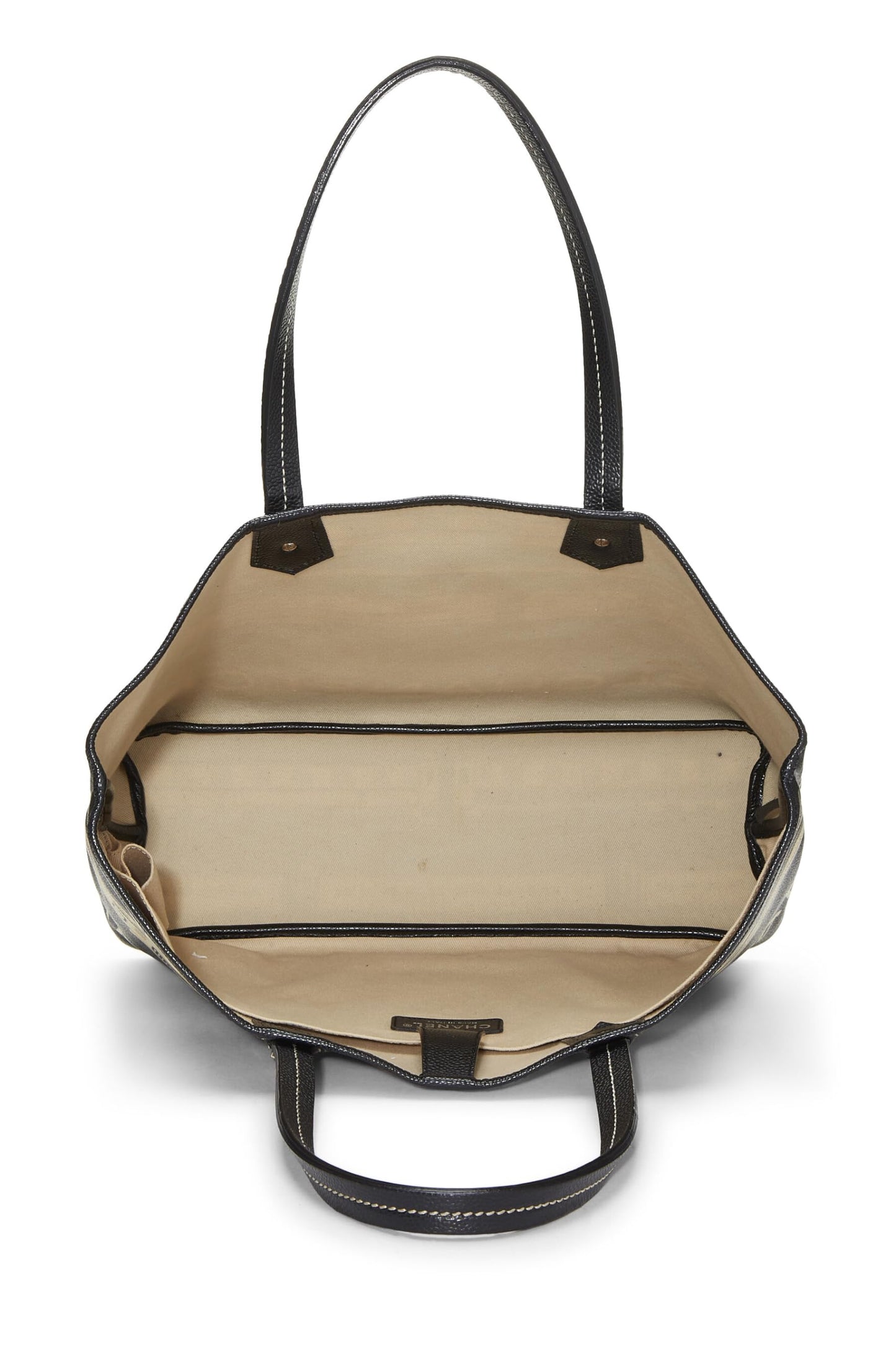 Chanel,  Black & Multicolored Coated Canvas Le Train Tote, Black