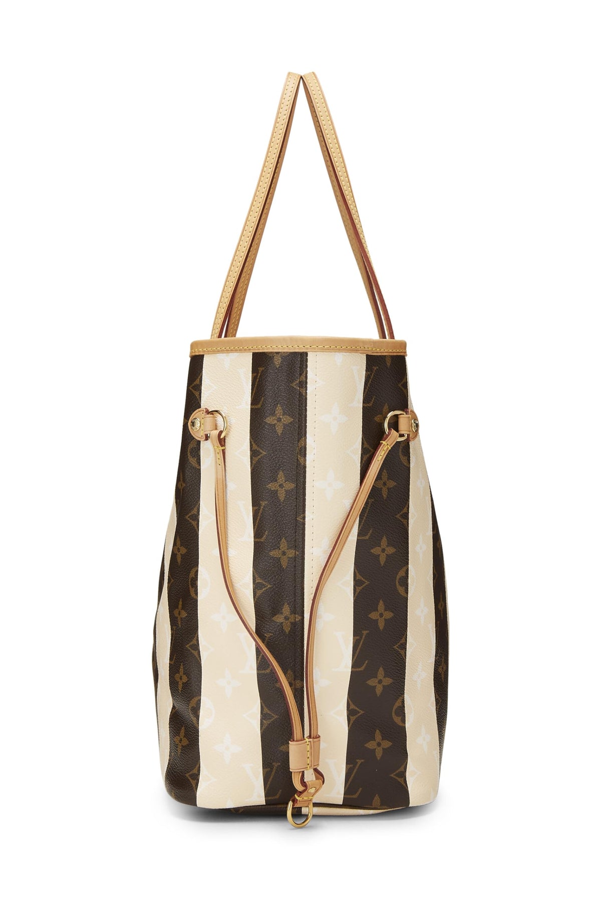 Louis Vuitton,  Monogram Canvas Cream Rayures Neverfull MM, Cream