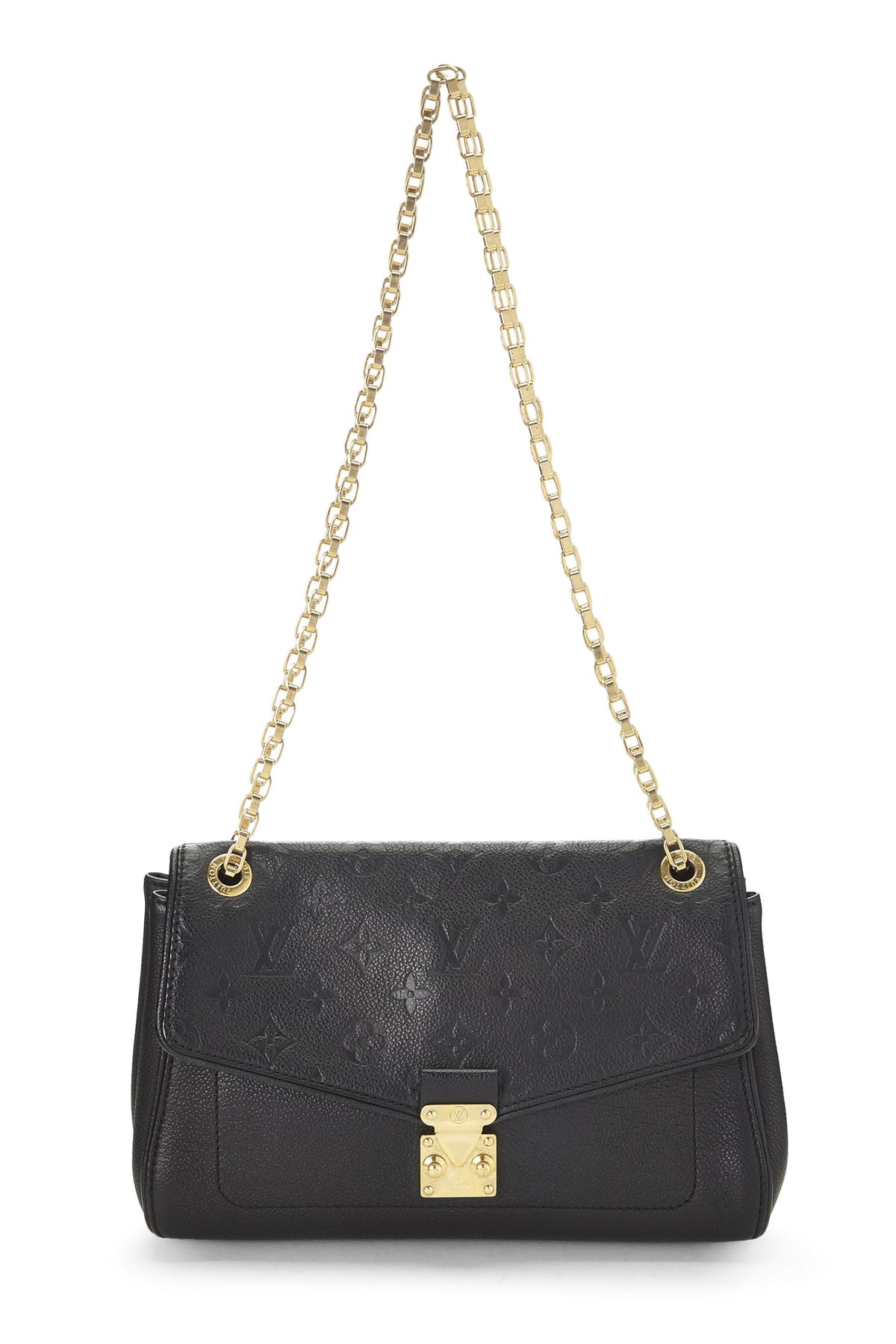 Louis Vuitton,  Black Monogram Empreinte Saint Germain PM, Black