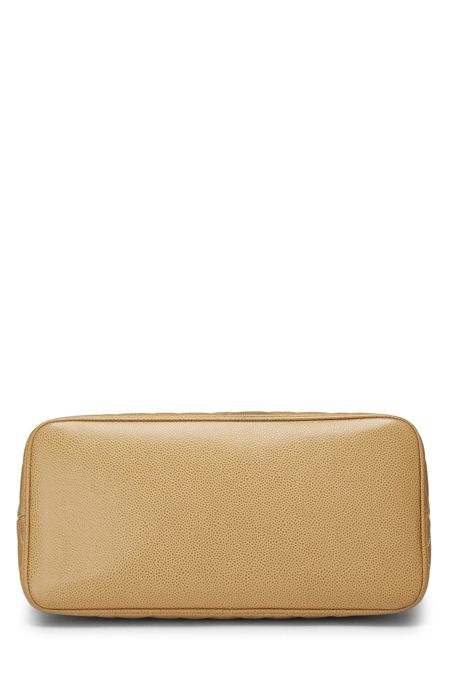 Chanel,  Beige Quilted Caviar Medallion Tote, Beige