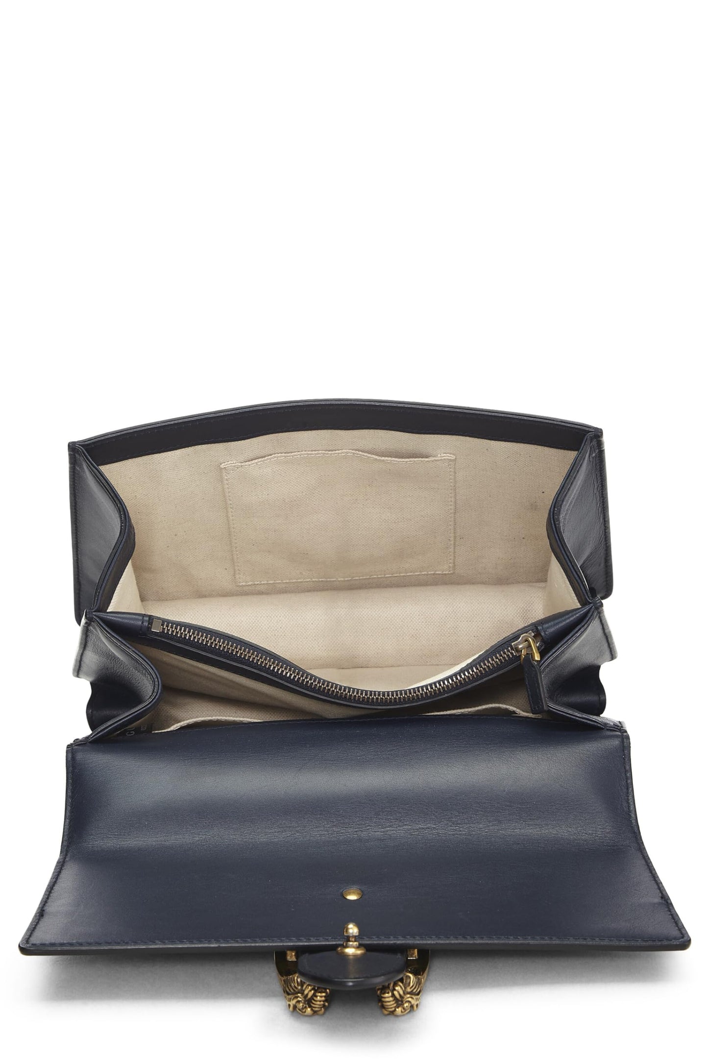 Gucci, Navy Leather Dionysus Bamboo Handbag, Navy
