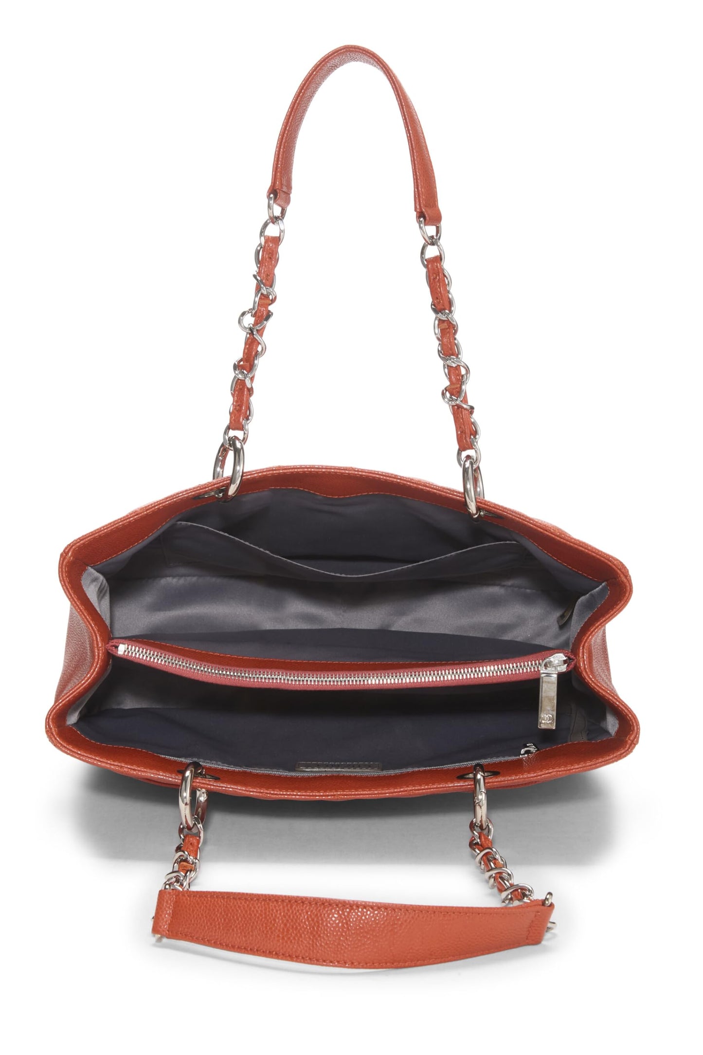 Chanel,  Orange Caviar Grand Shopping Tote (GST), Orange