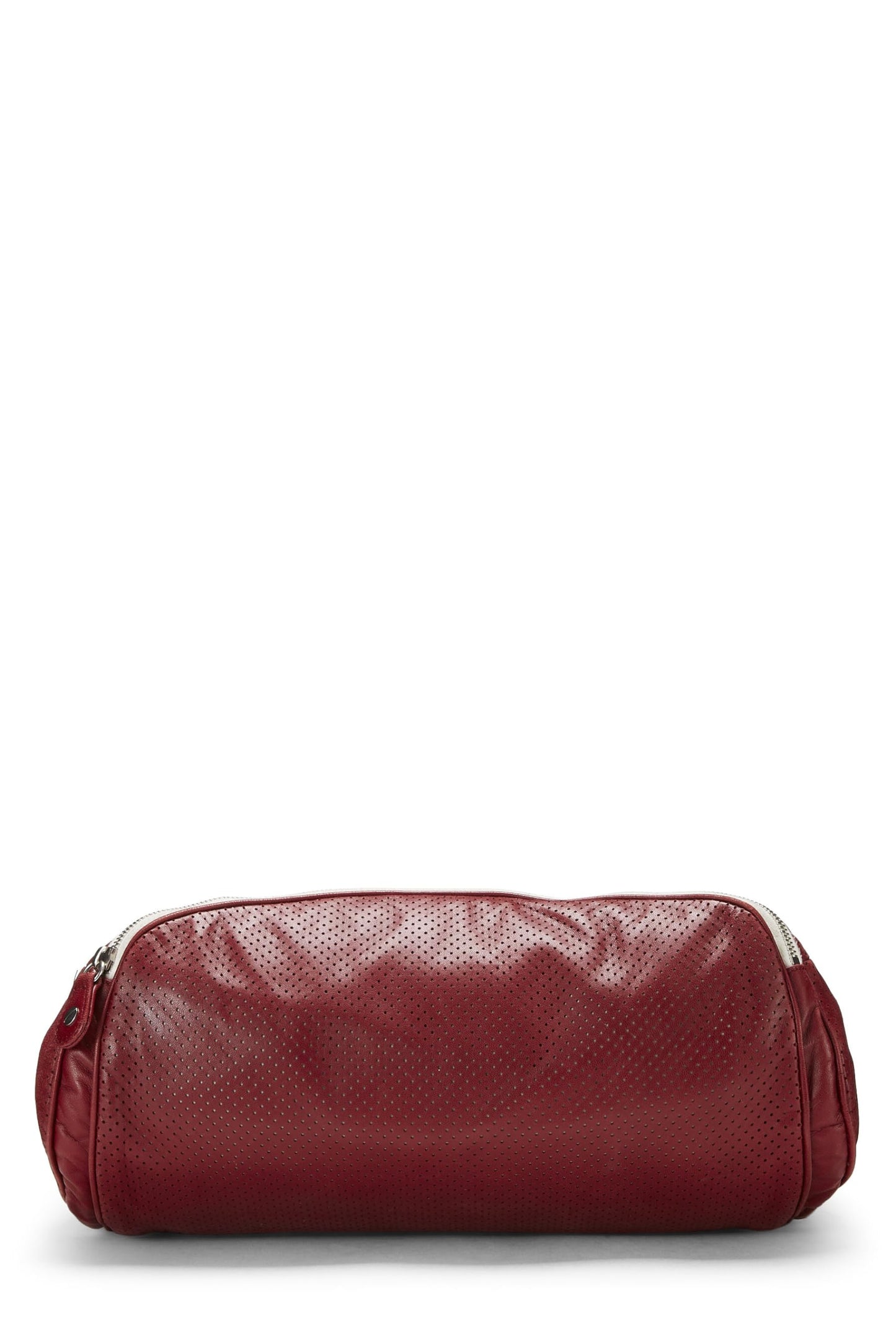 Chanel,  Burgundy Perforated Leather 'CC' Tote, Red