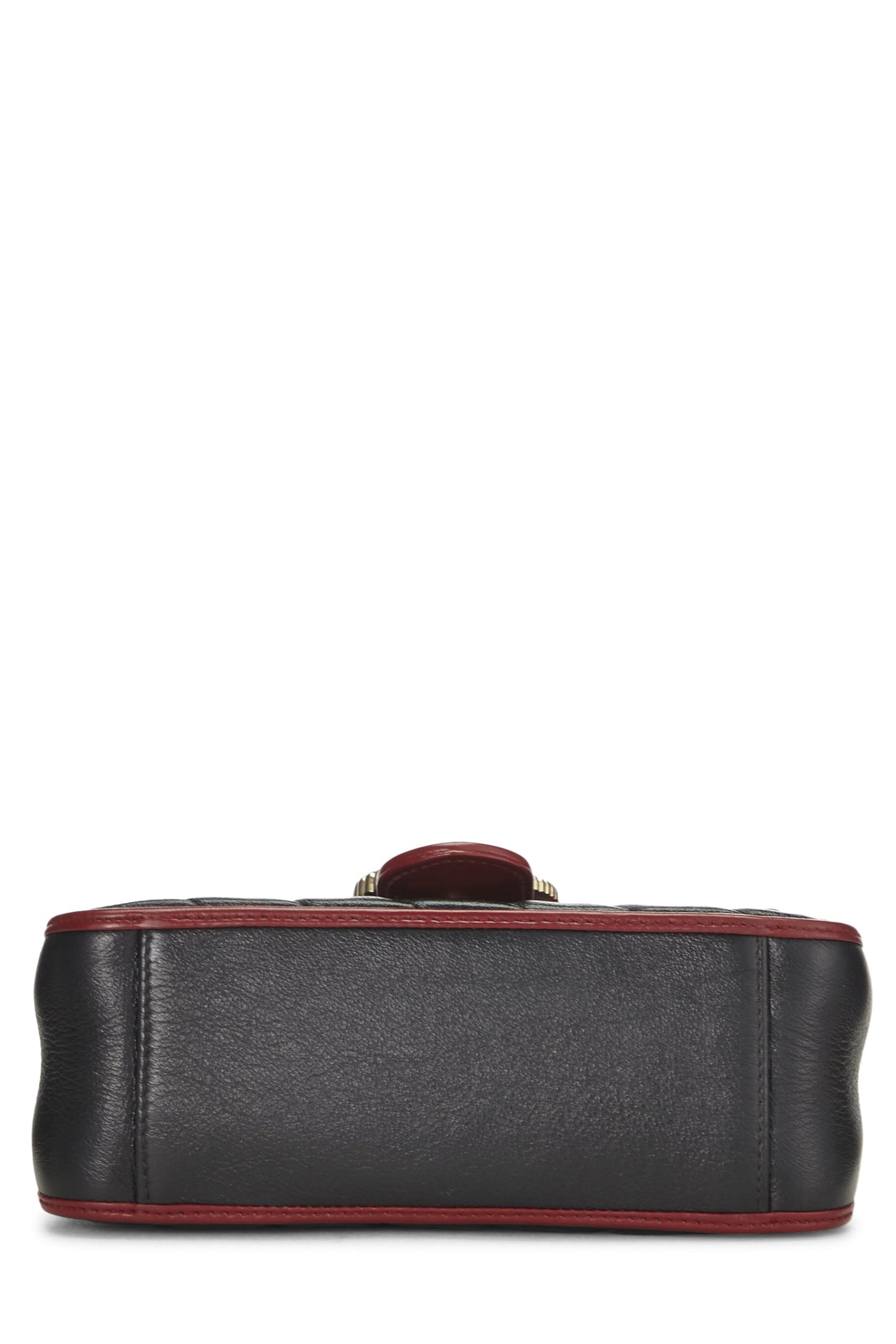 Gucci, Black Leather Torchon GG Marmont Top Handle Bag Mini, Multi