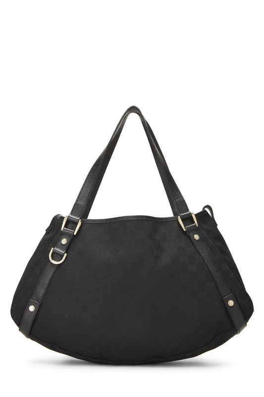 Gucci, Black Original GG Canvas Abbey Tote, Black