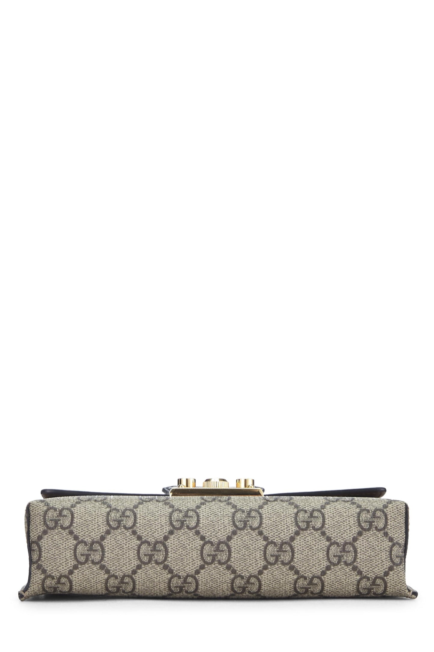 Gucci, Black Original GG Supreme Canvas Padlock Top Handle Bag Mini, Black