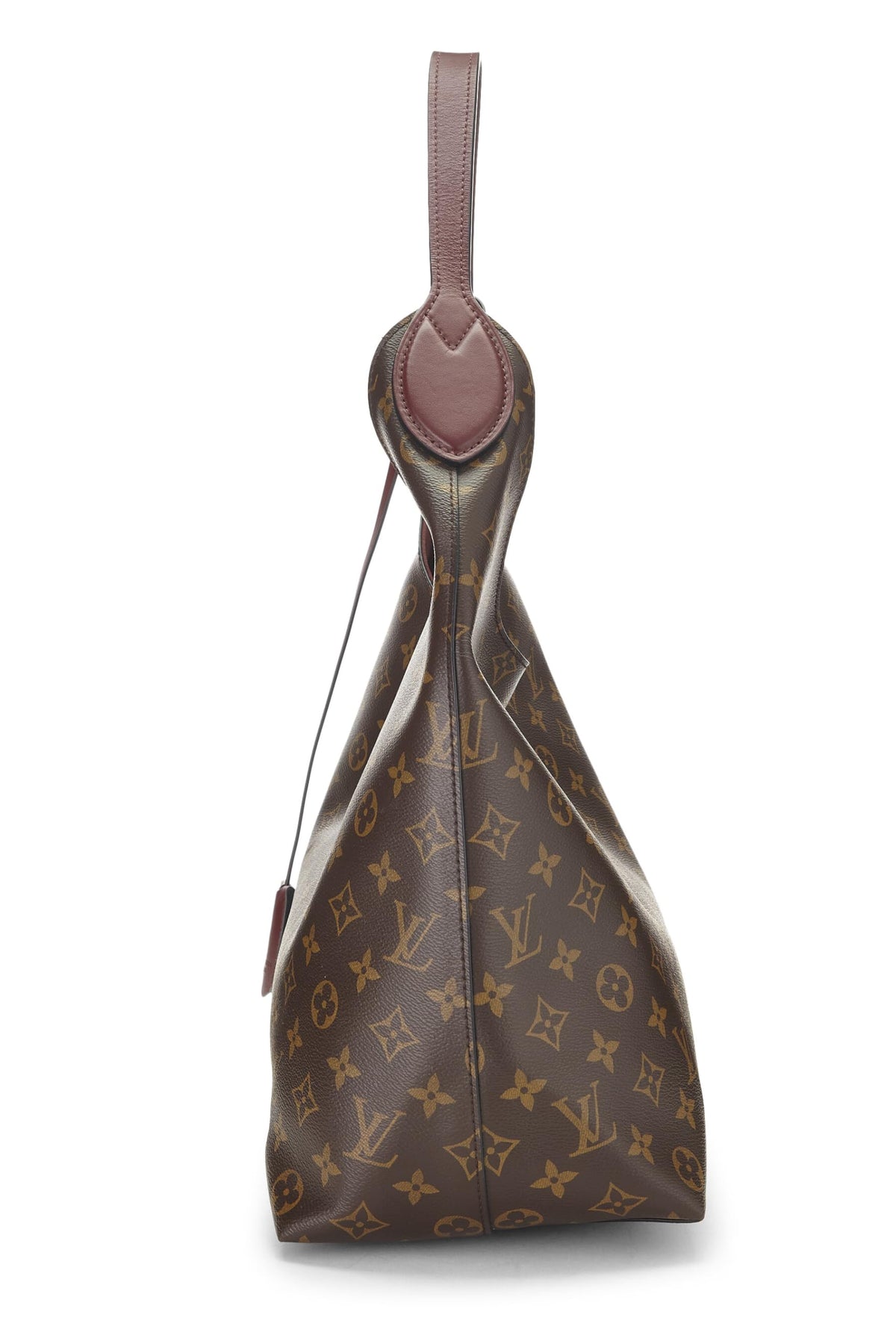 Louis Vuitton,  Burgundy Monogram Flower Hobo, Burgundy