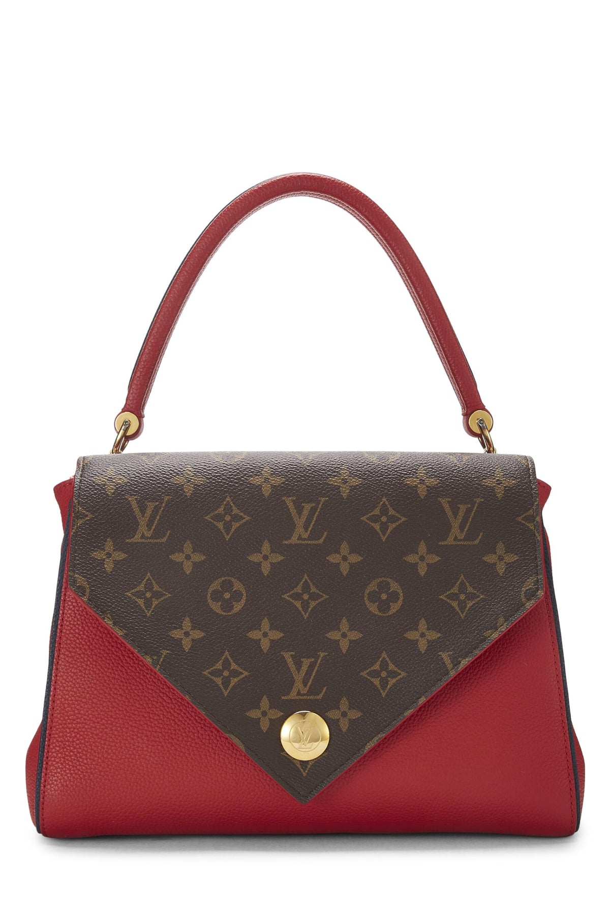 Louis Vuitton,  Red Monogram Leather Double V Bag, Red