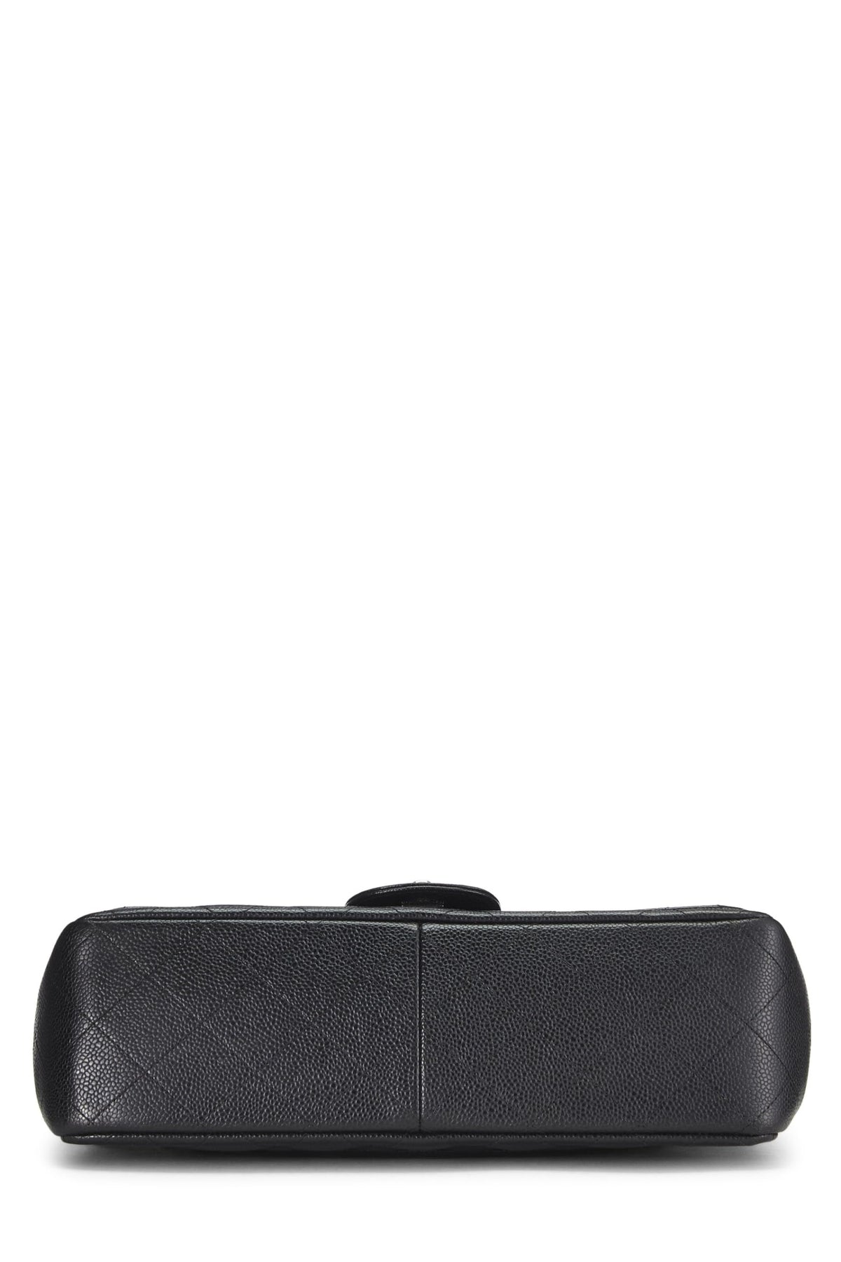 Chanel,  Black Quilted Caviar New Classic Double Flap Jumbo, Black