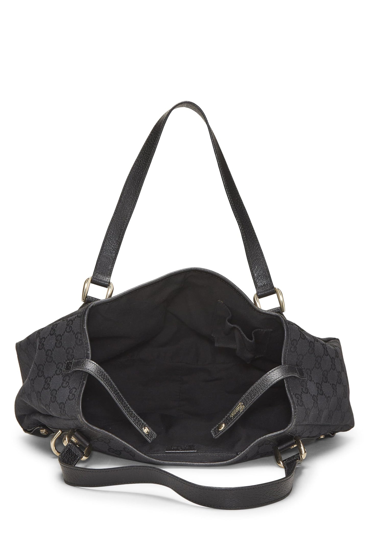 Gucci, Black Original GG Canvas Abbey Tote, Black