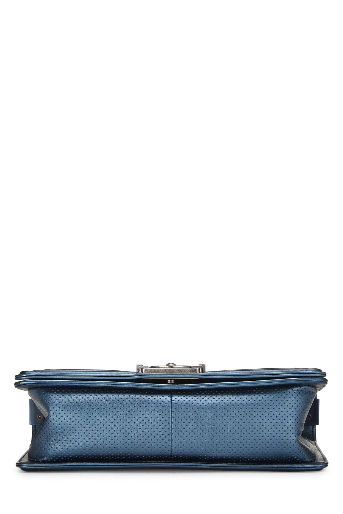 Chanel,  Iridescent Navy Perforated Boy Bag Medium, Navy
