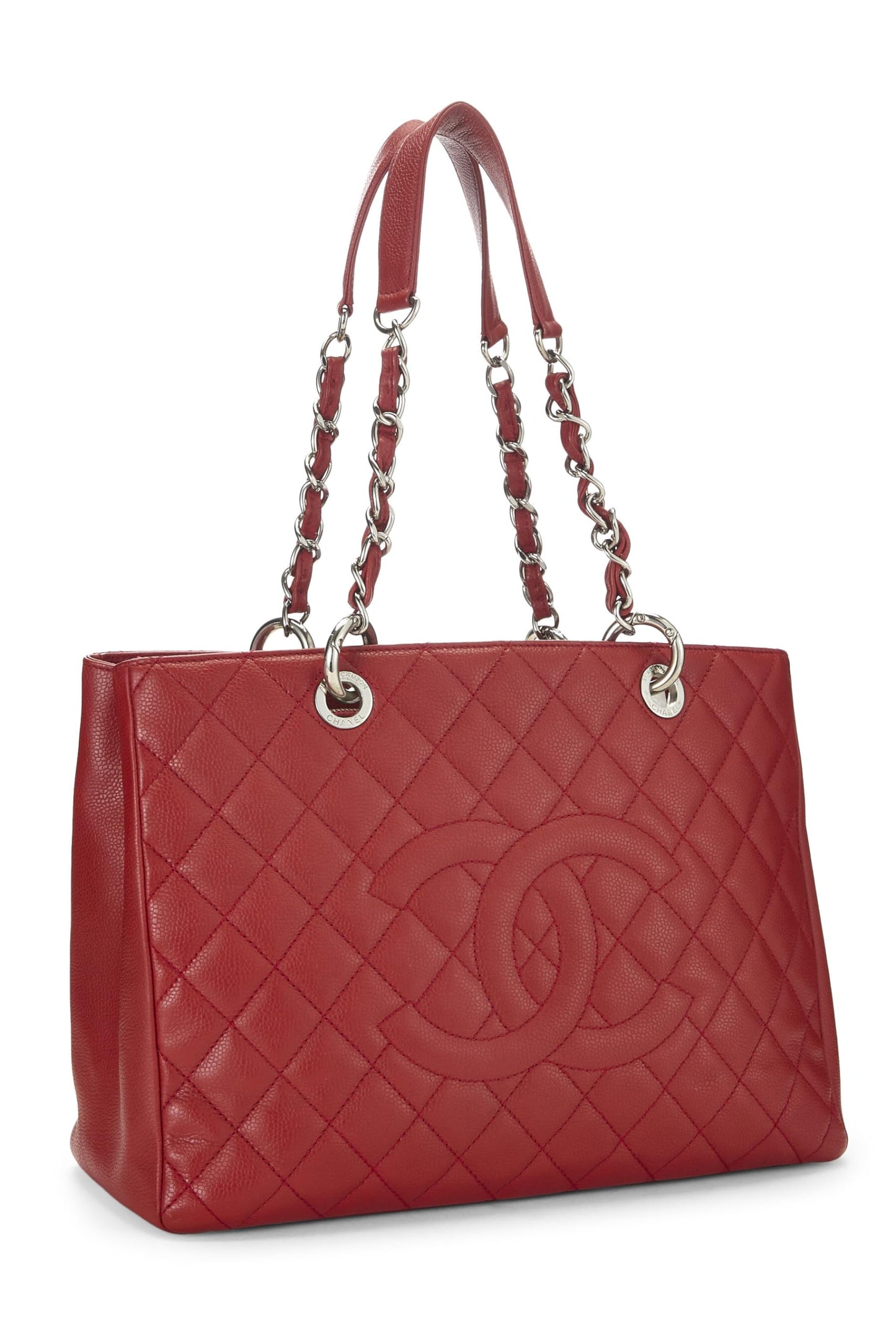 Chanel,  Red Caviar Grand Shopping Tote (GST), Red