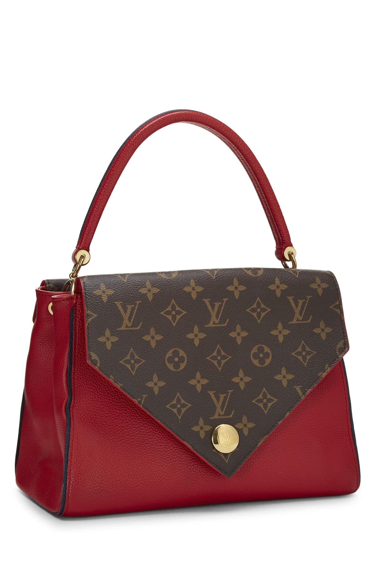 Louis Vuitton,  Red Monogram Leather Double V Bag, Red