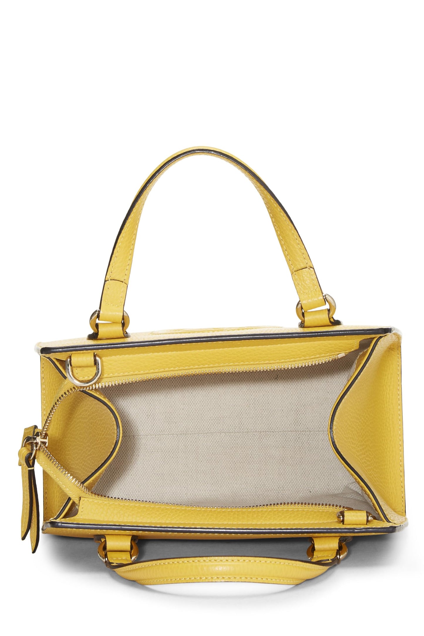 Gucci, Yellow Grained Leather Soho Handbag, Yellow