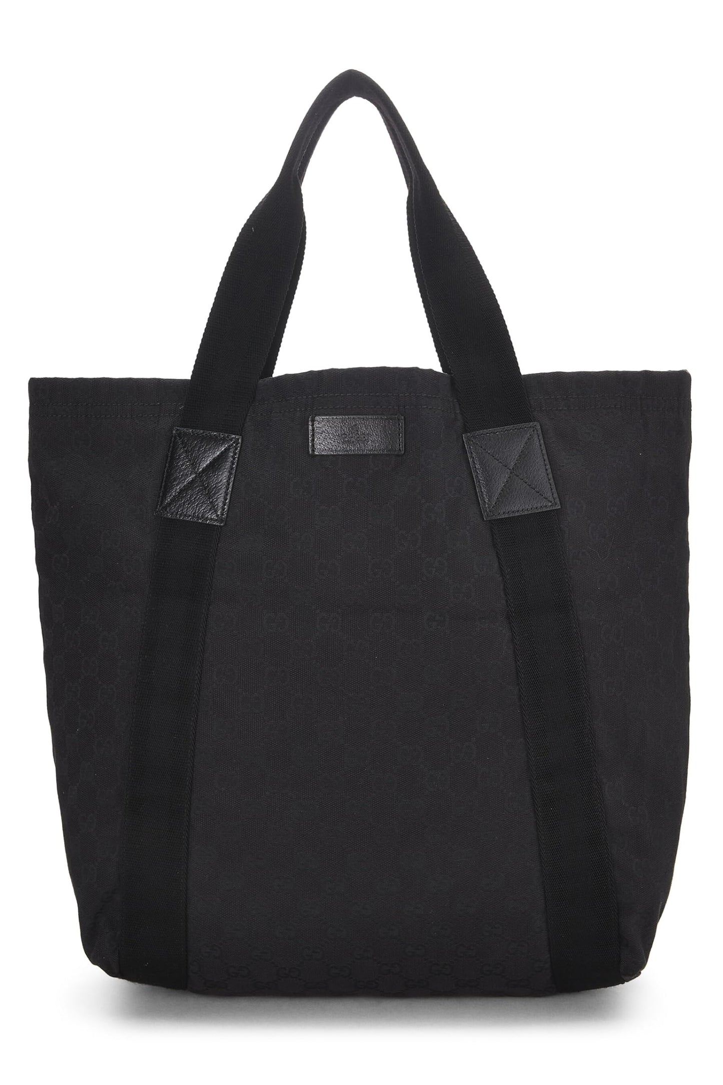 Gucci, Black Original GG Canvas Flat Tote, Black
