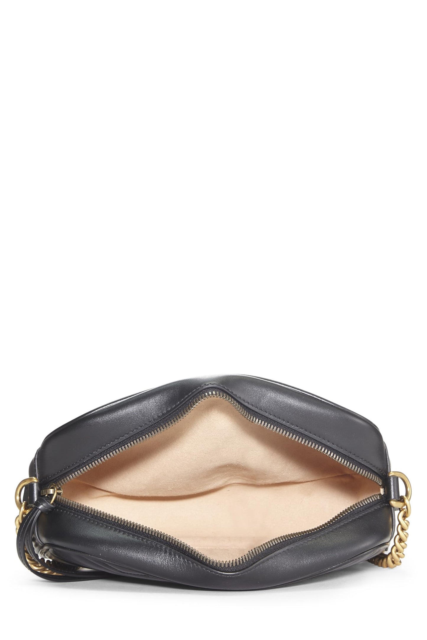 Gucci, Black Leather GG Marmont Crossbody Small, Black