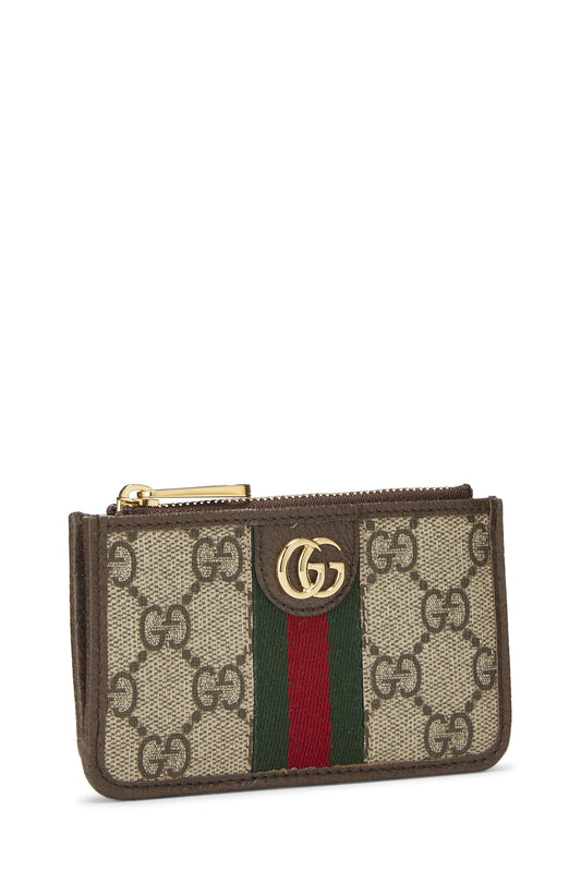 Gucci, Original GG Supreme Canvas Ophidia Card Case, Brown