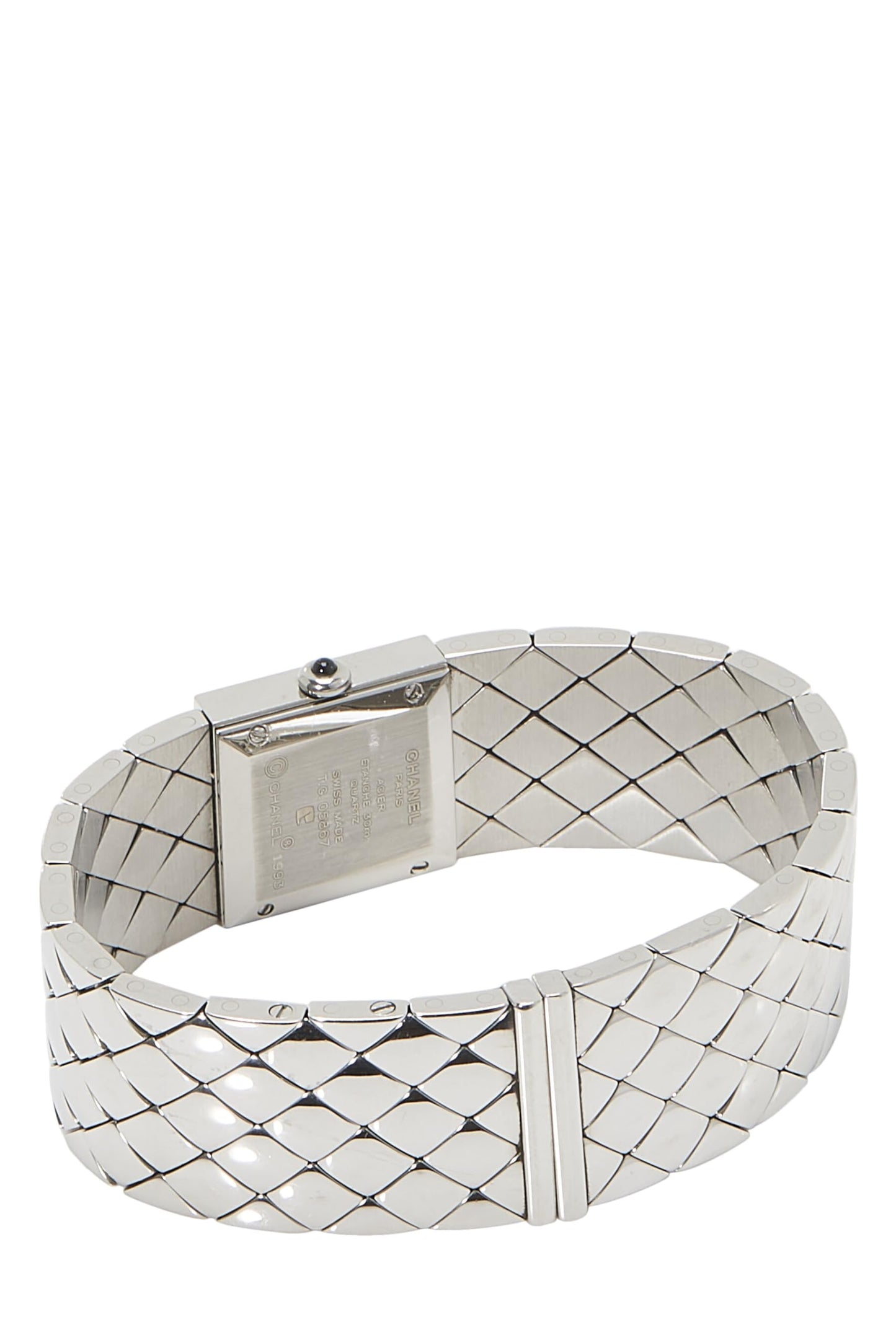 Chanel,  Stainless Steel Matelassé Watch, Black