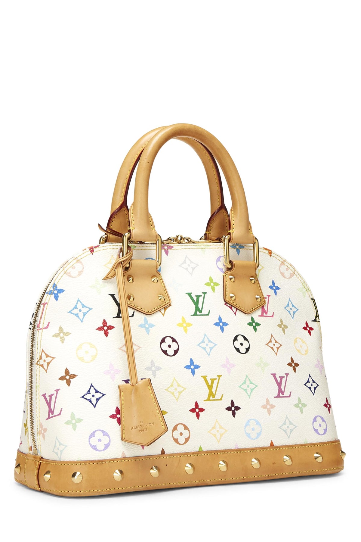 Louis Vuitton,  Takashi Murakami x Louis Vuitton White Monogram Multicolore Alma PM, White