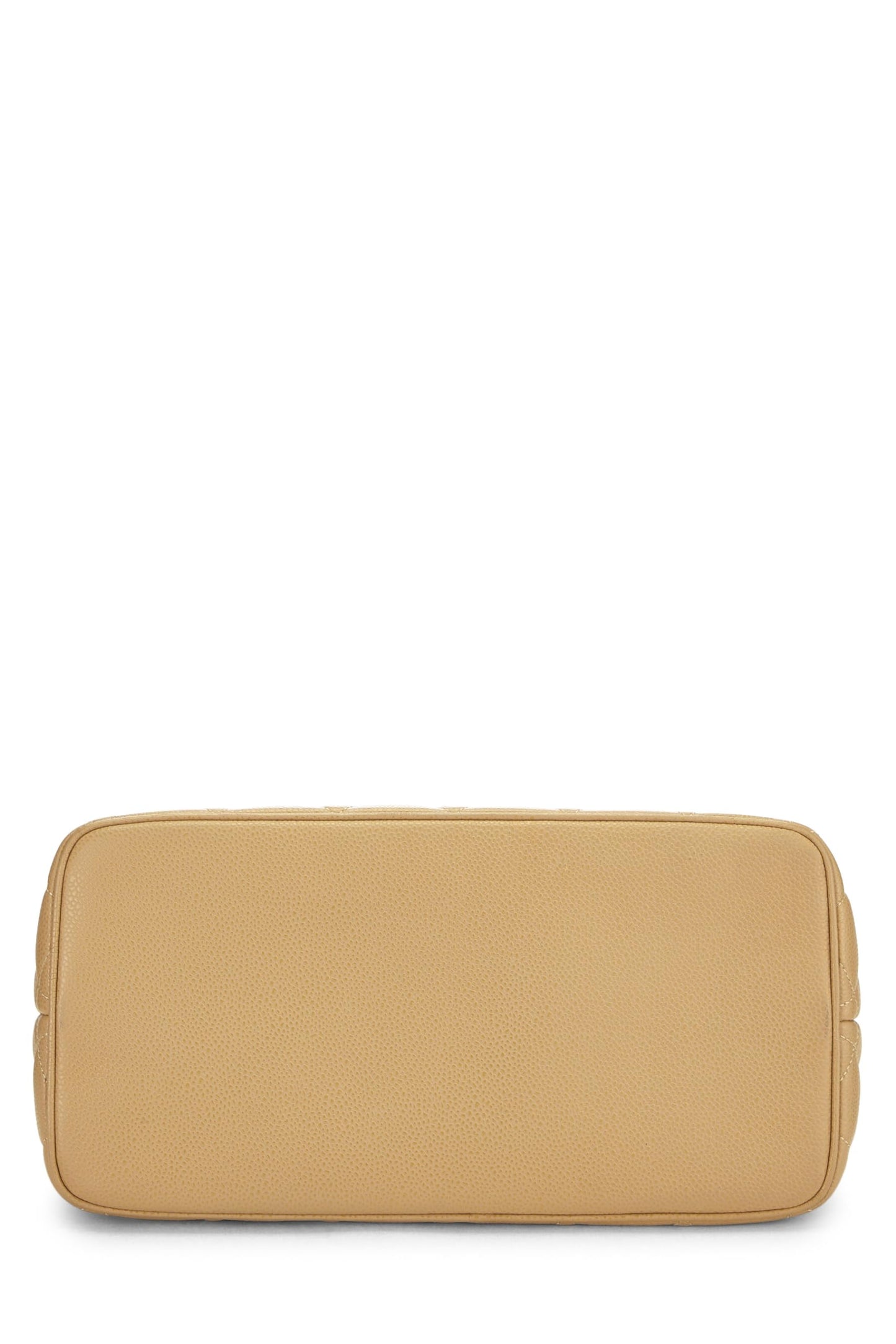 Chanel,  Beige Quilted Caviar Medallion Tote, Beige